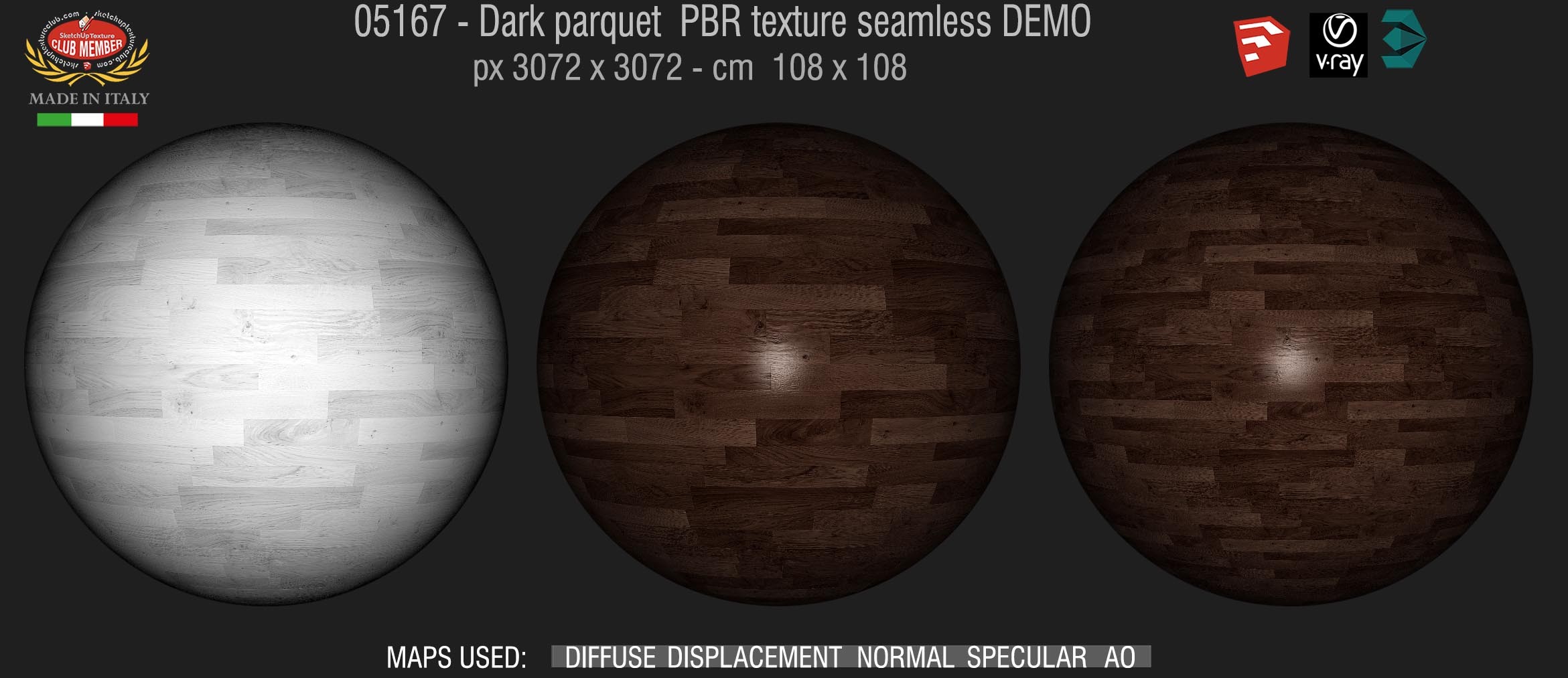 05167 dark parquet PBR texture seamless DEMO