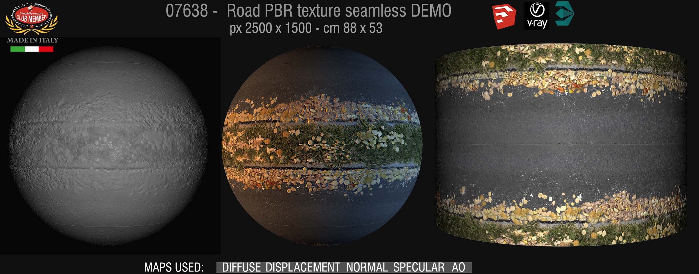 07638 road PBR texture seamless DEMO
