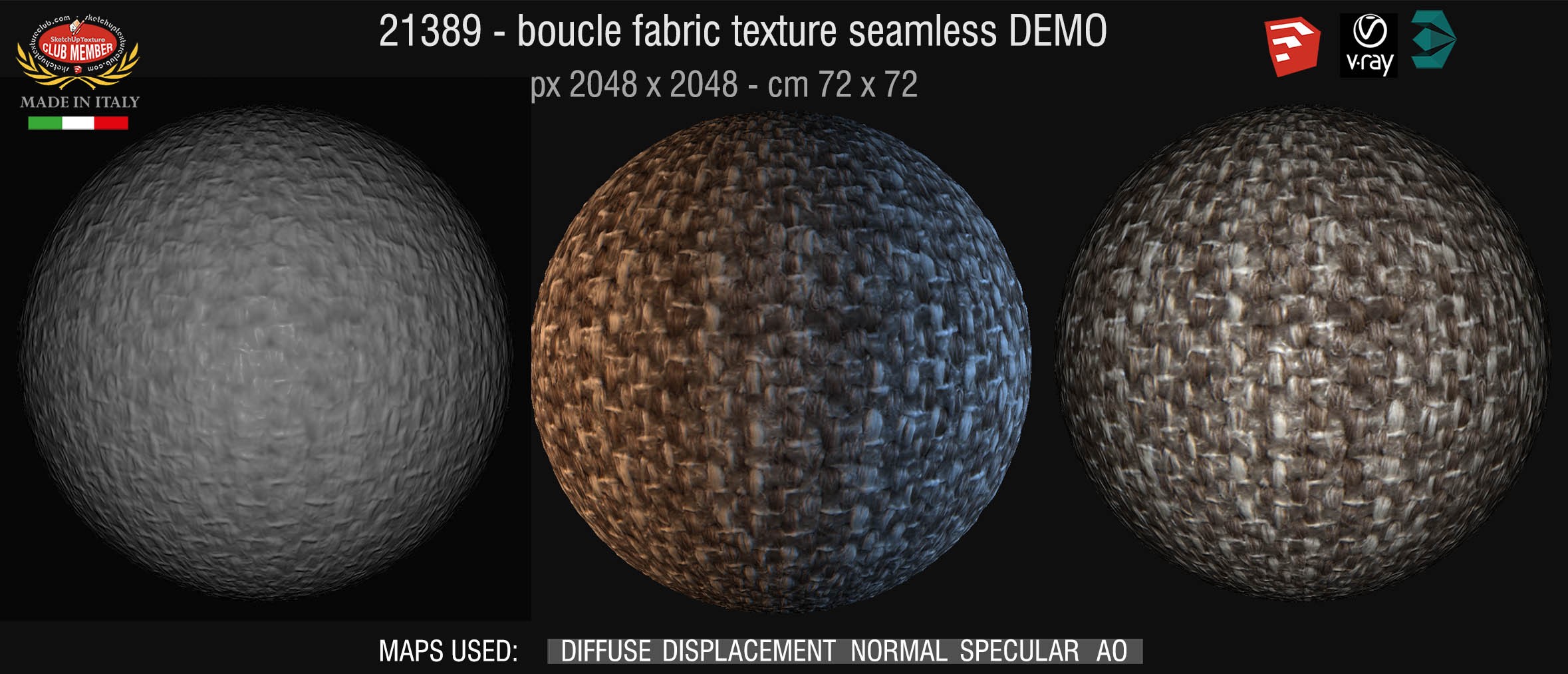 21389 boucle fabric texture-seamless + maps DEMO