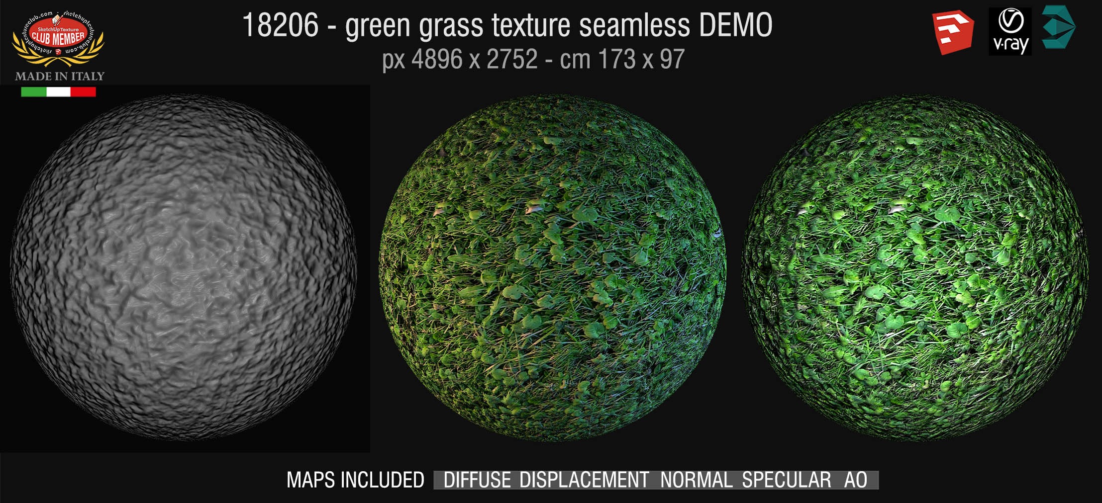 18206 HR Green grass texture + maps DEMO