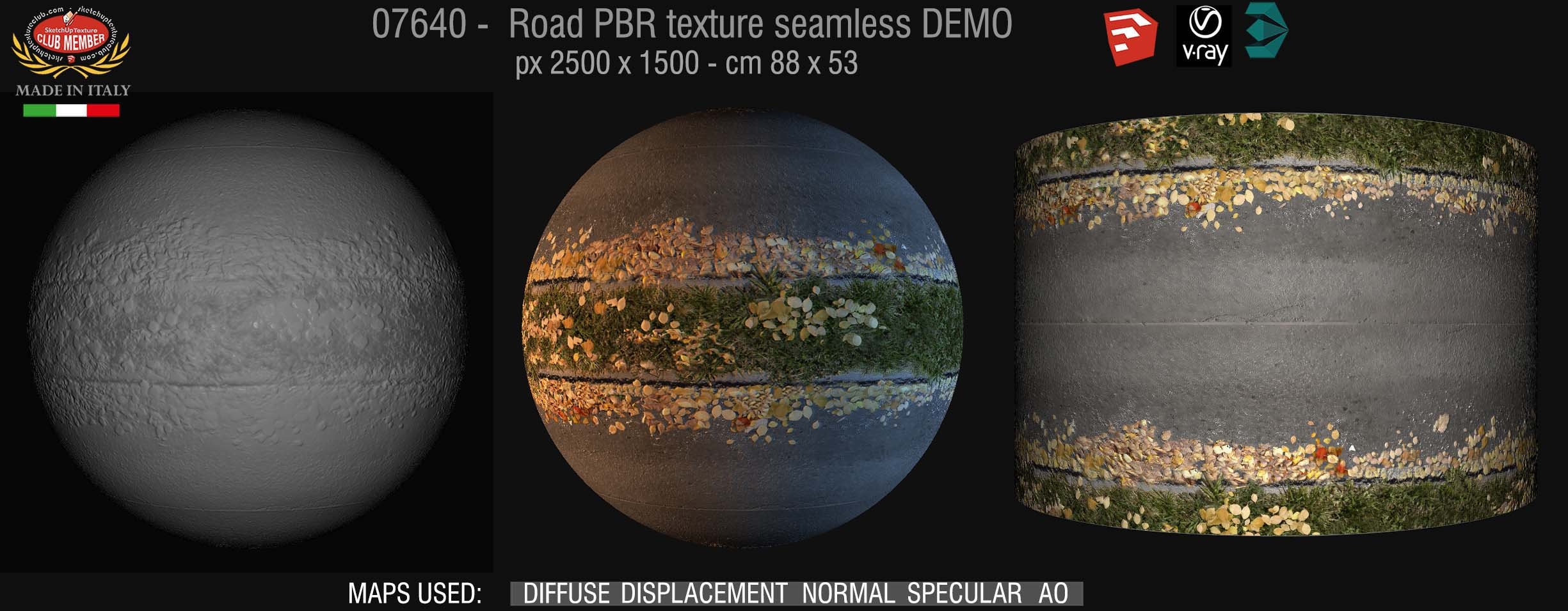 07640 road PBR texture seamless DEMO