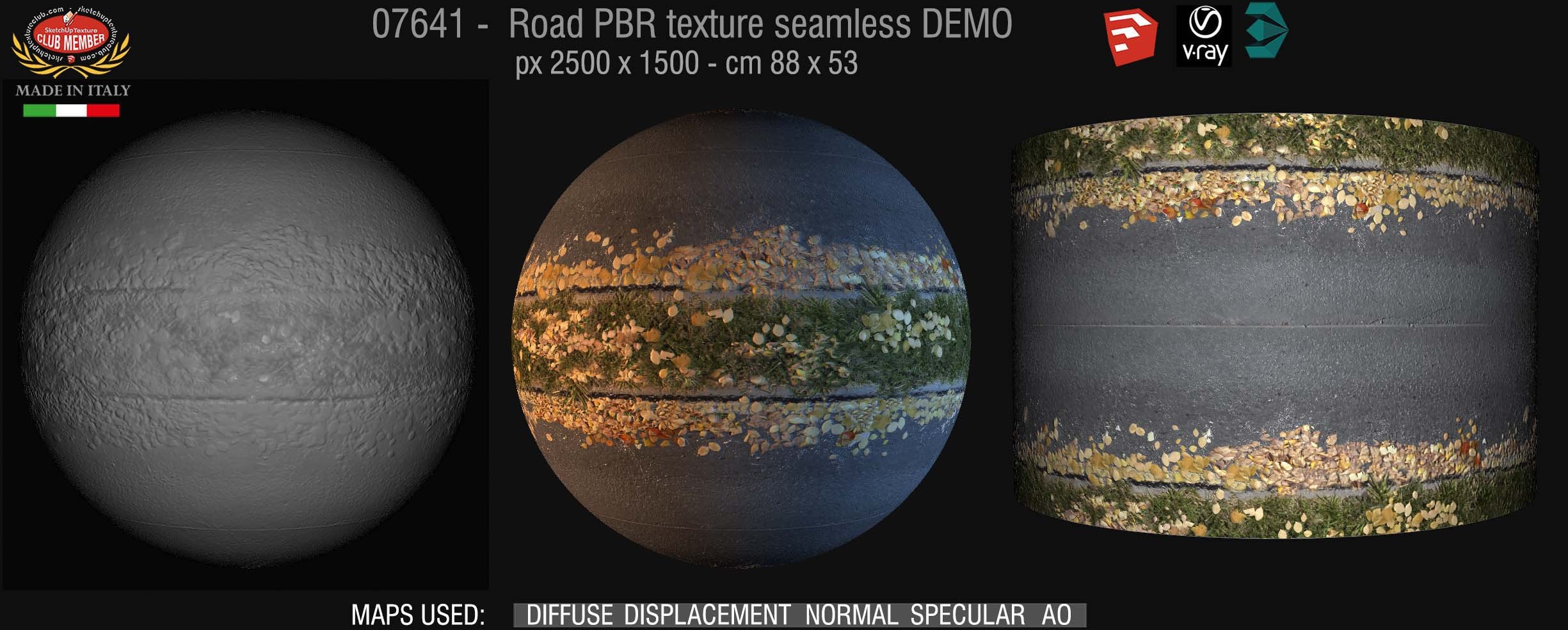 07641 road PBR texture seamless DEMO
