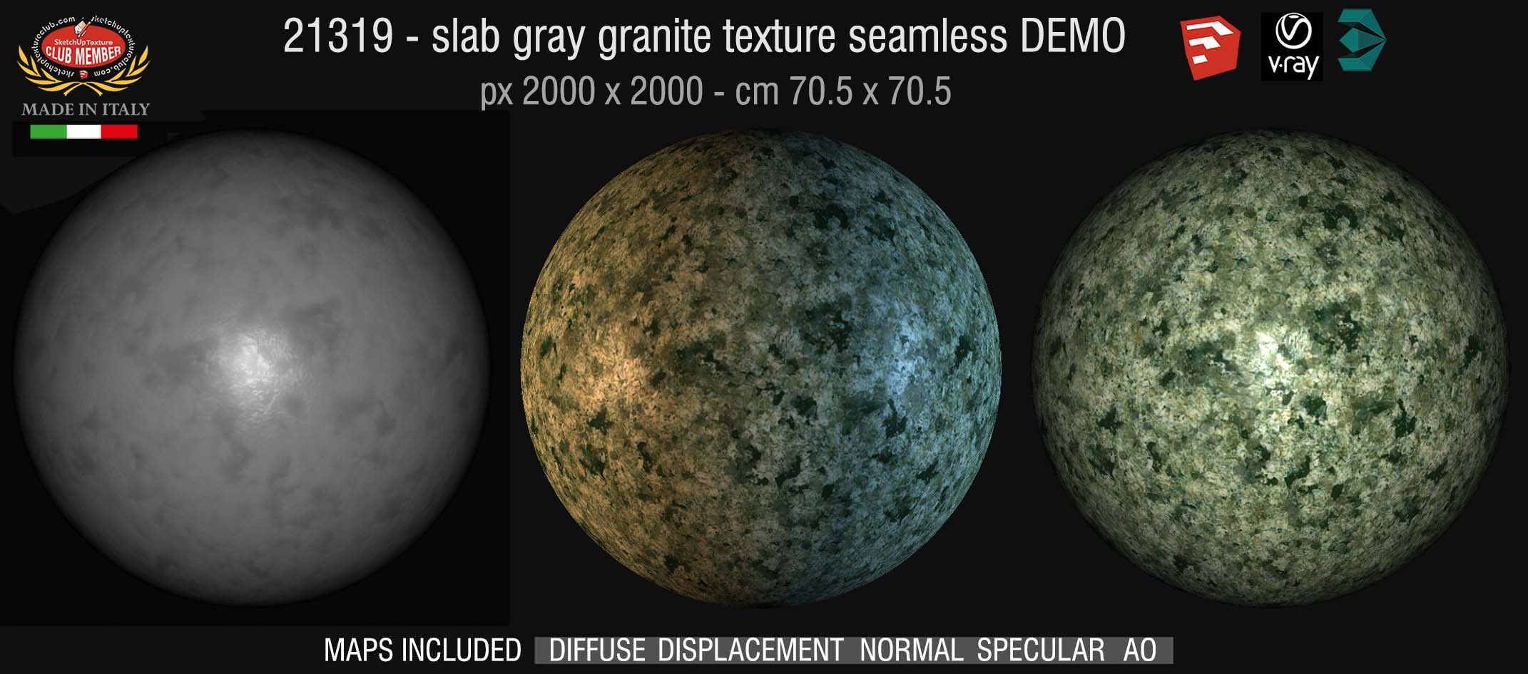 21319 HR Silver sea green granite PBR texture seamless DEMO