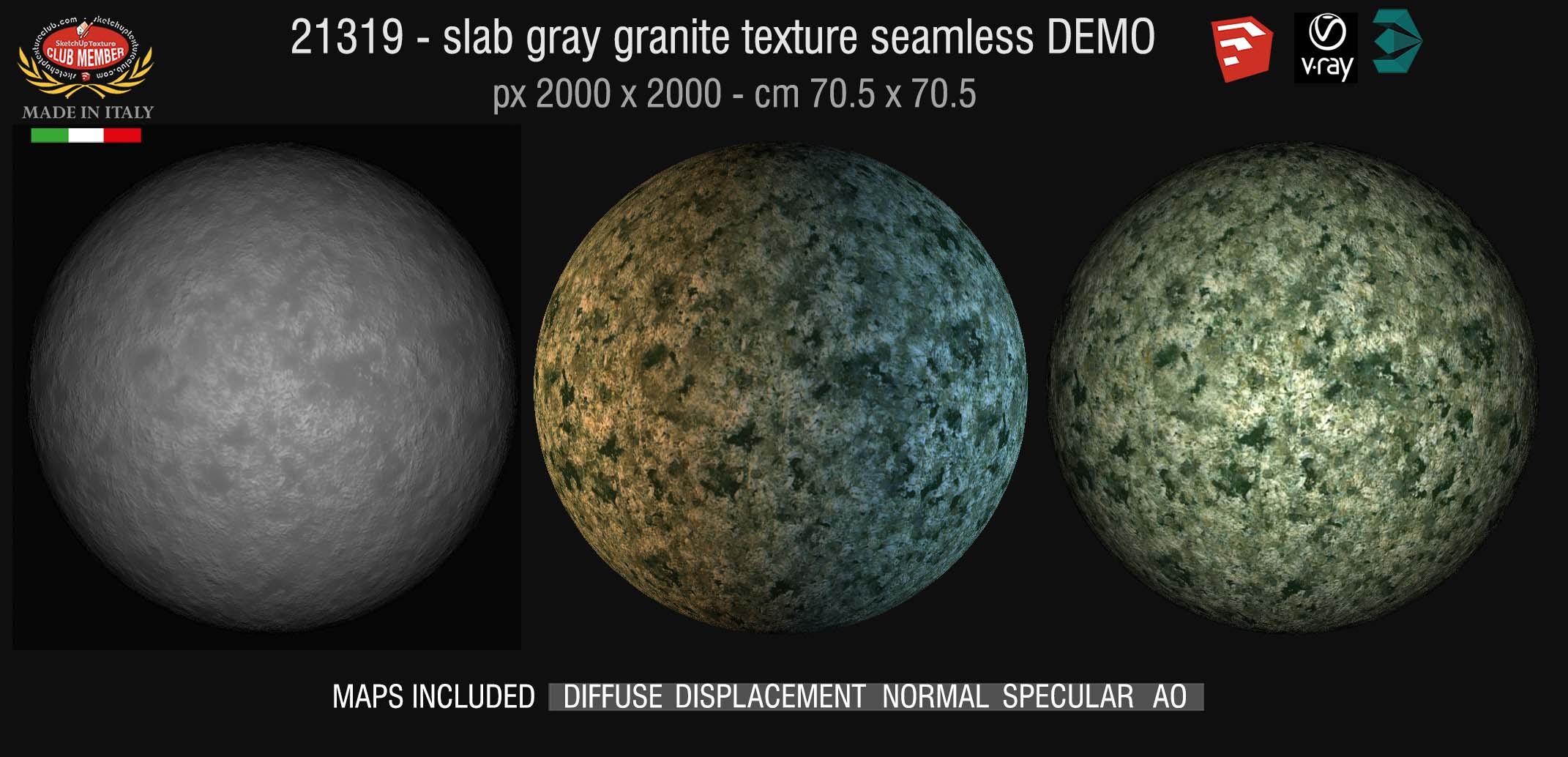 21319 HR Silver sea green granite texture seamless + maps