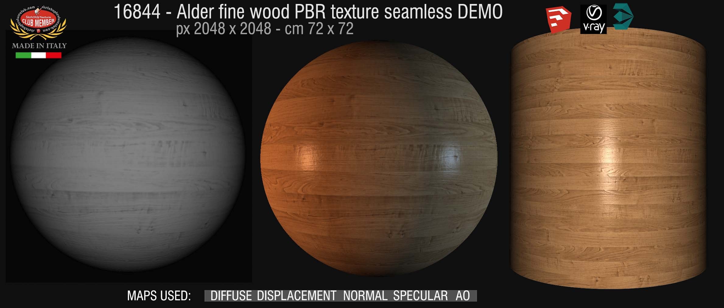 16844 Alder fine wood medium color texture seamless DEMO