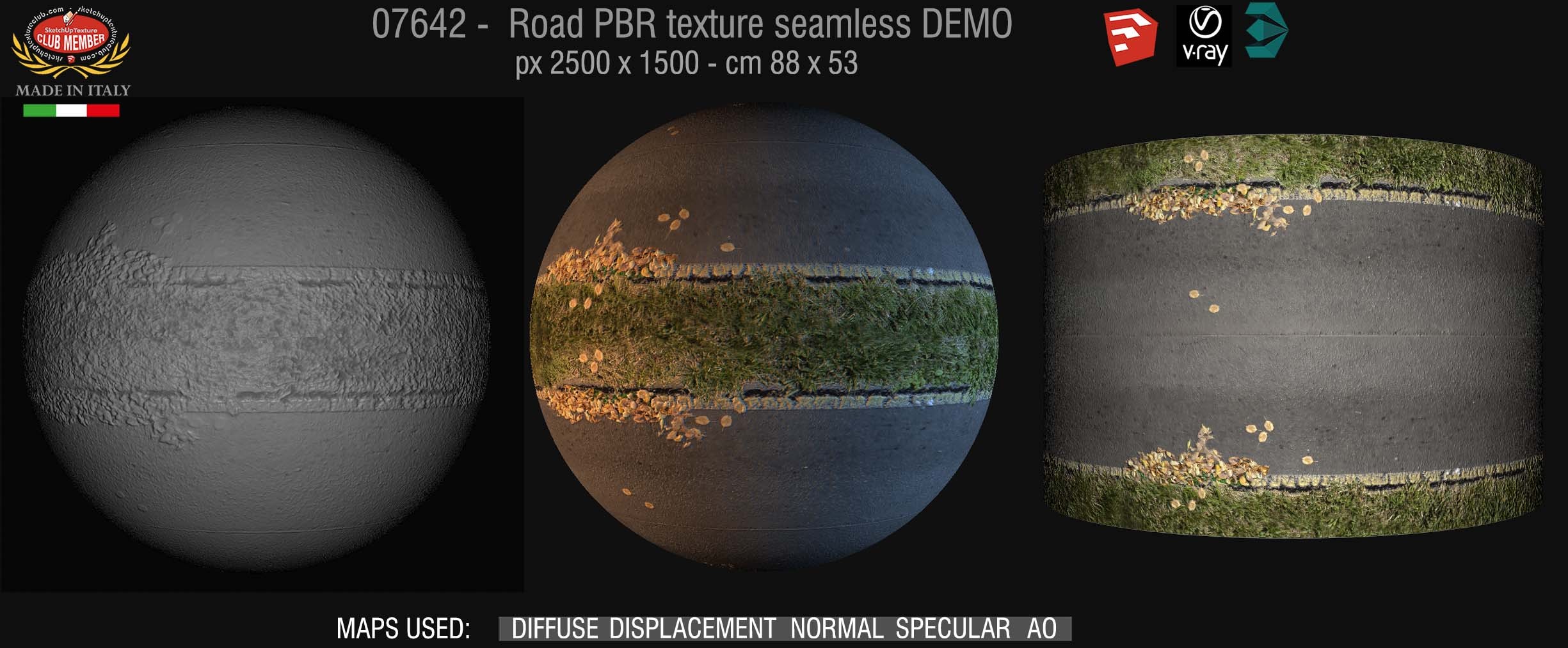 07642 Dirt road PBR texture seamless DEMO