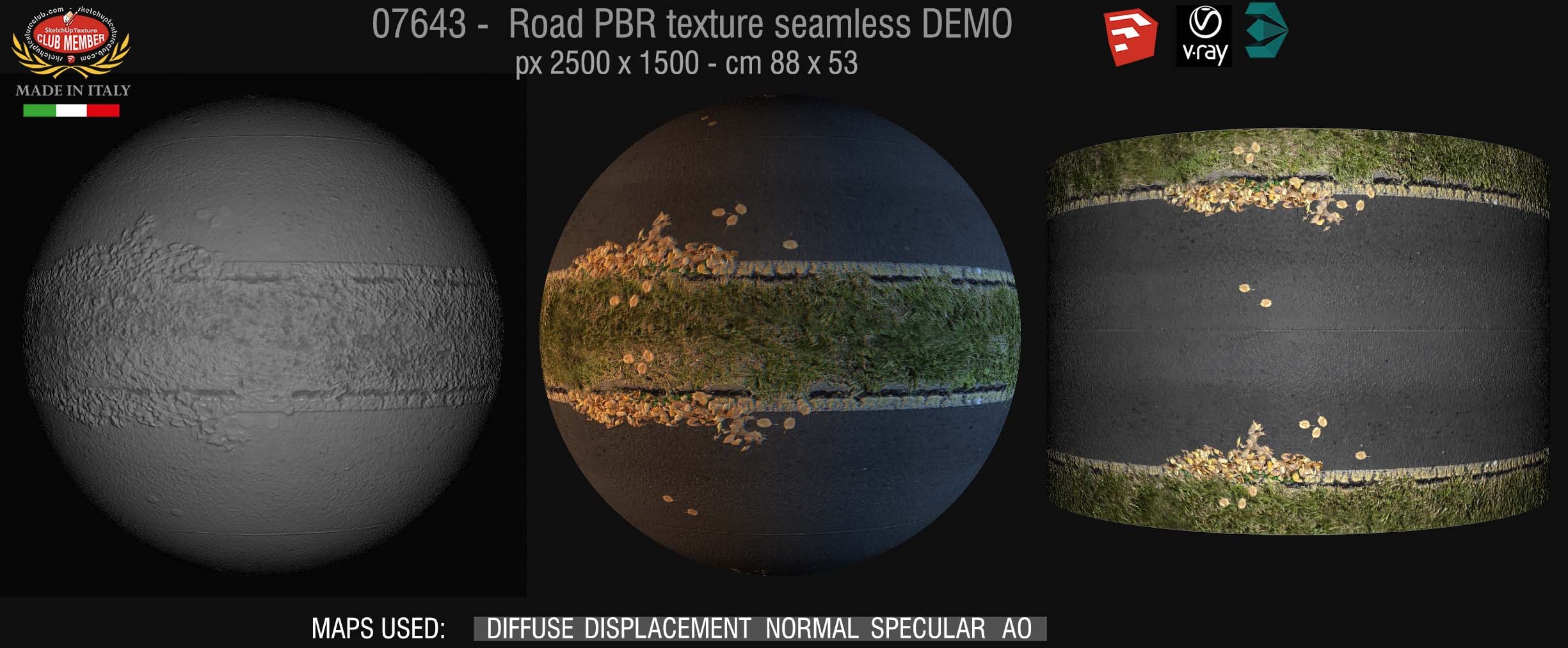 07643 Dirt road PBR texture seamless DEMO