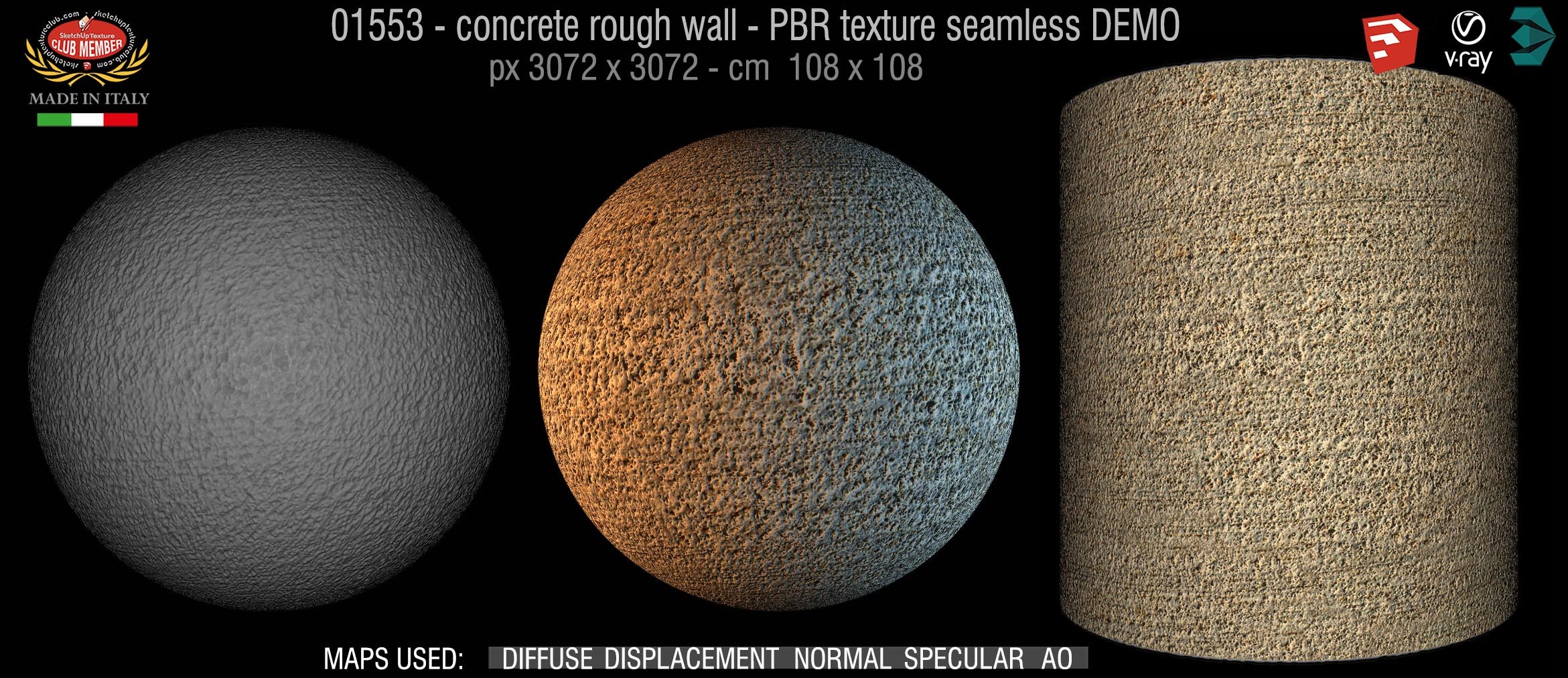 01553 concrete rough wall PBR texture seamless DEMO
