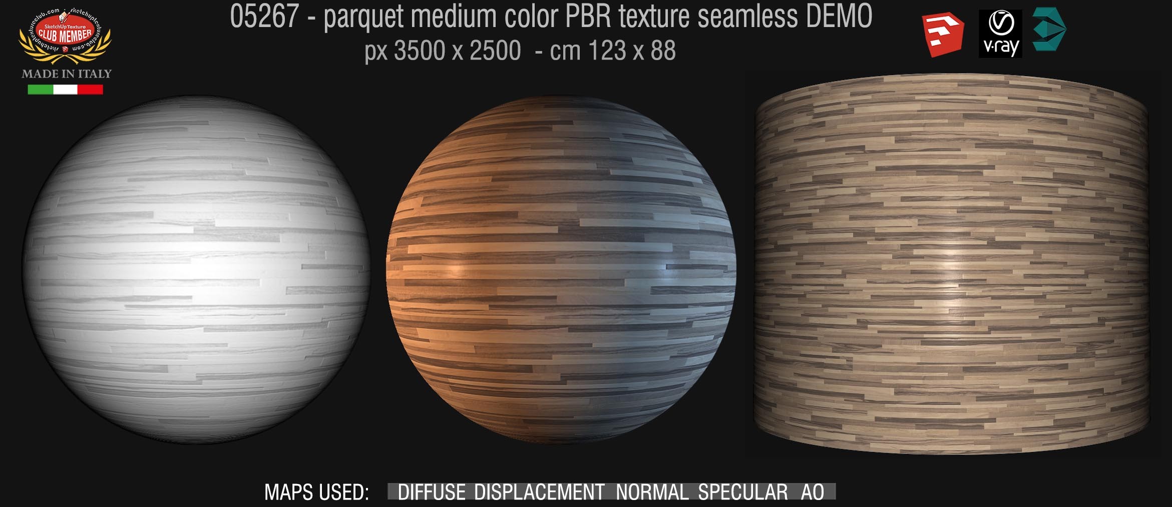 05267 parquet medium color PBR texture seamless DEMO