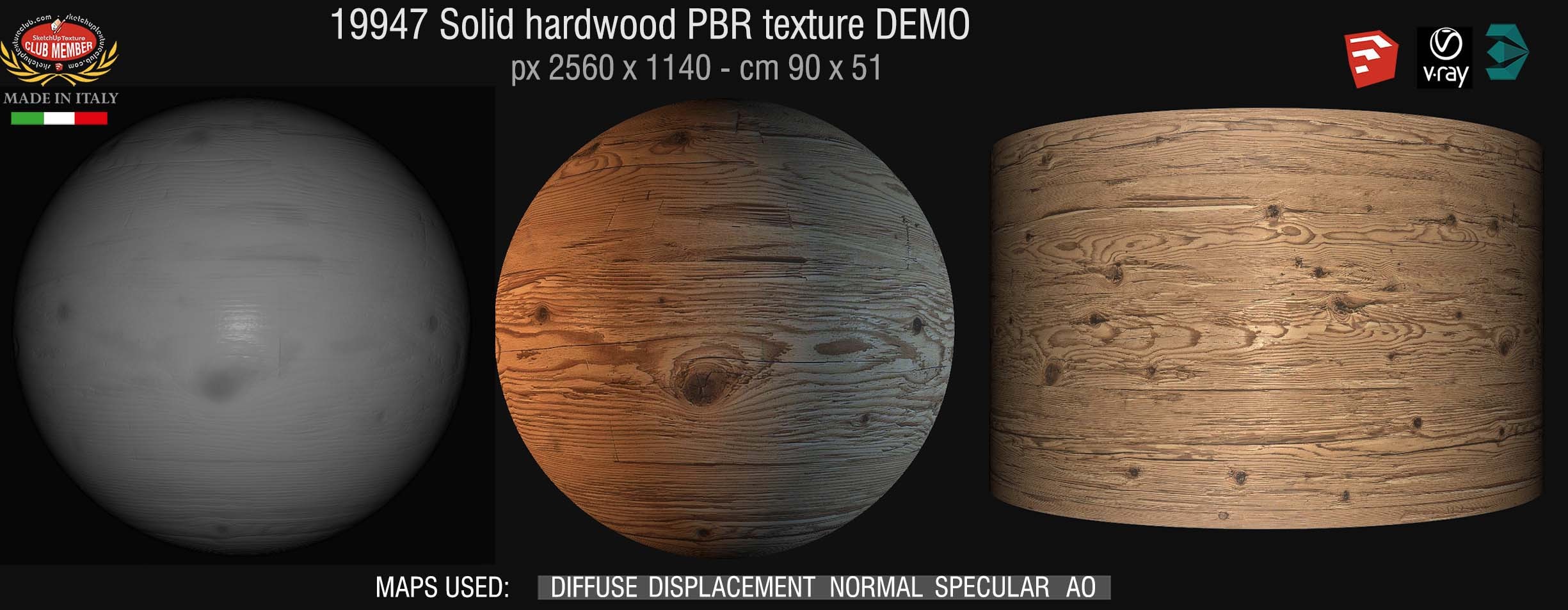 19947  Solid hardwood PBR texture seamless DEMO