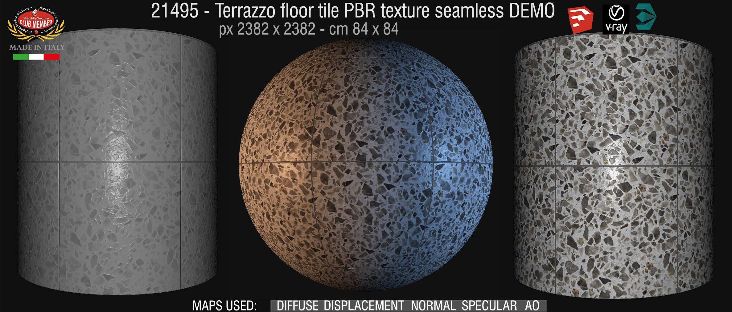 21495 terrazzo floor tile PBR texture seamless DEMO