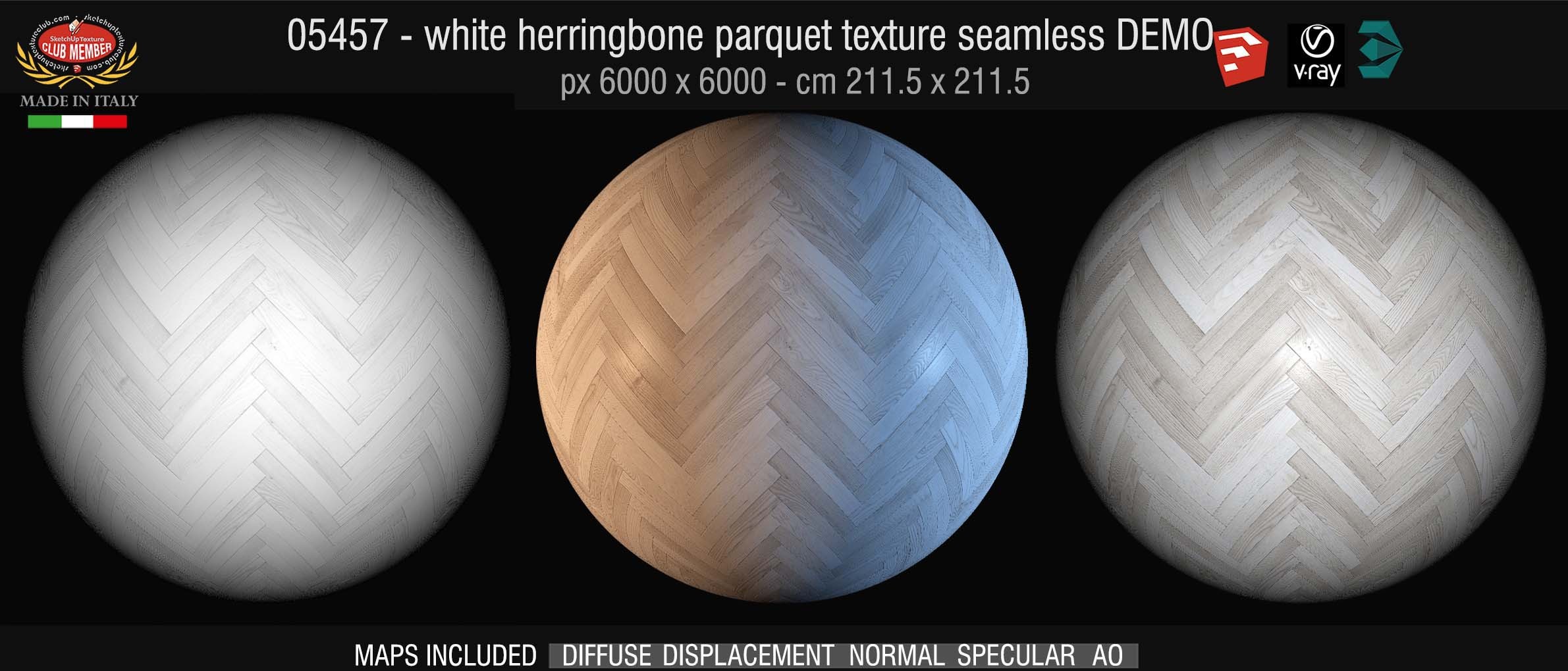 05457 white herringbone parquet PBR texture seamless DEMO