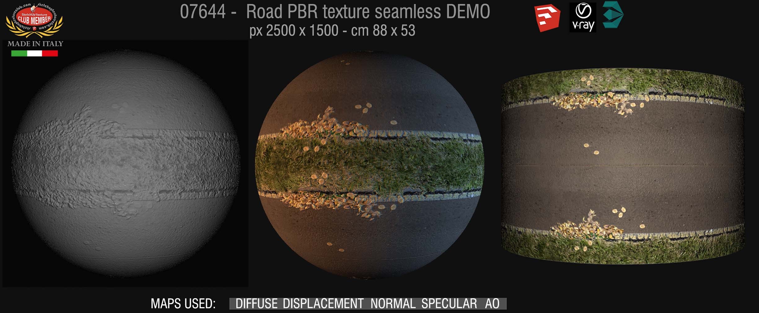 07644 Dirt road PBR texture seamless