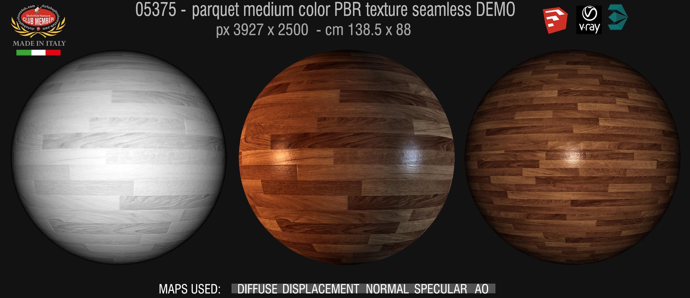 05375 parquet medium color PBR texture seamless DEMO