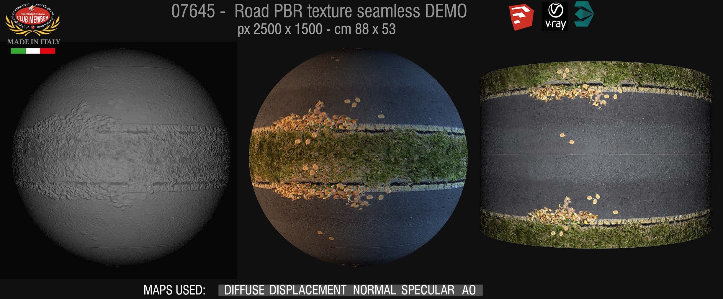07645 road PBR texture seamless DEMO
