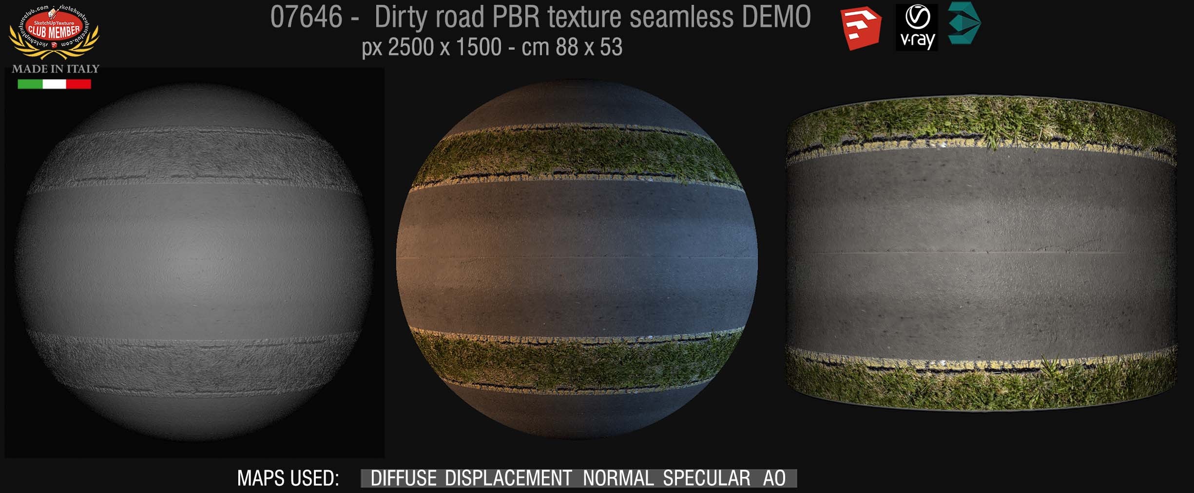 07646 road PBR texture seamless DEMO