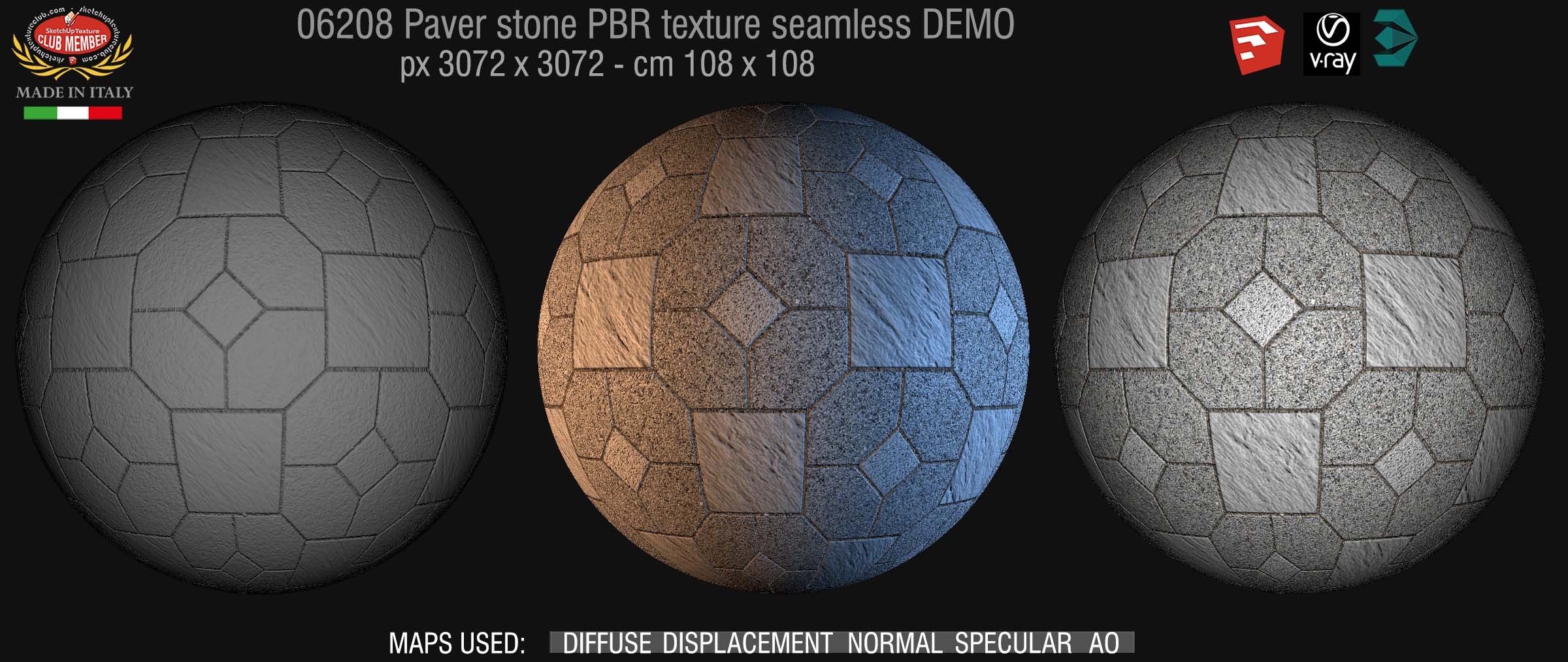 06208 132_Pavers stone PBR texture seamless DEMO