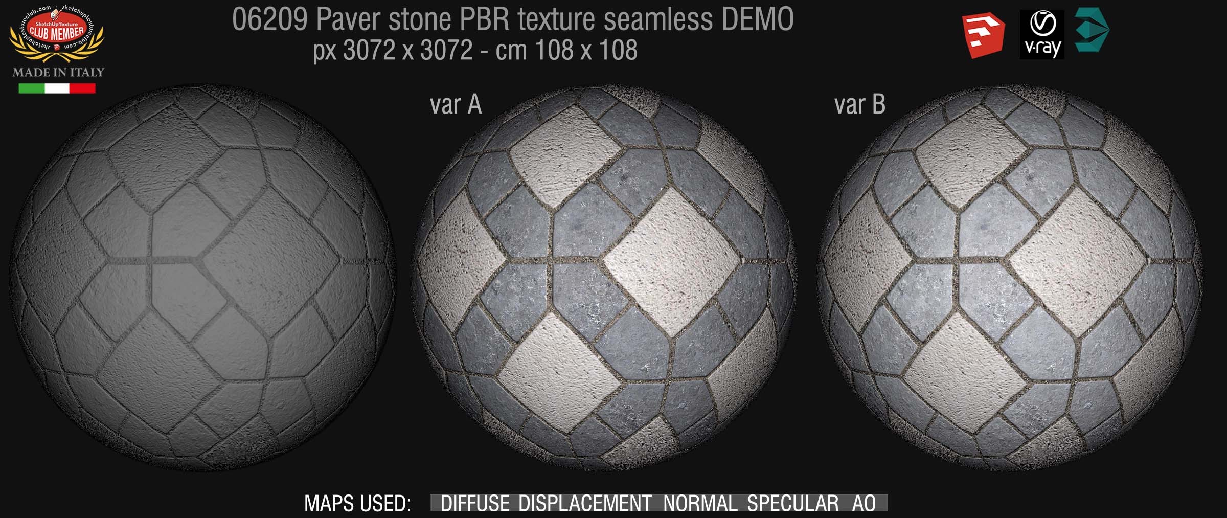 06209 _paver stone PBR texture seamless DEMO