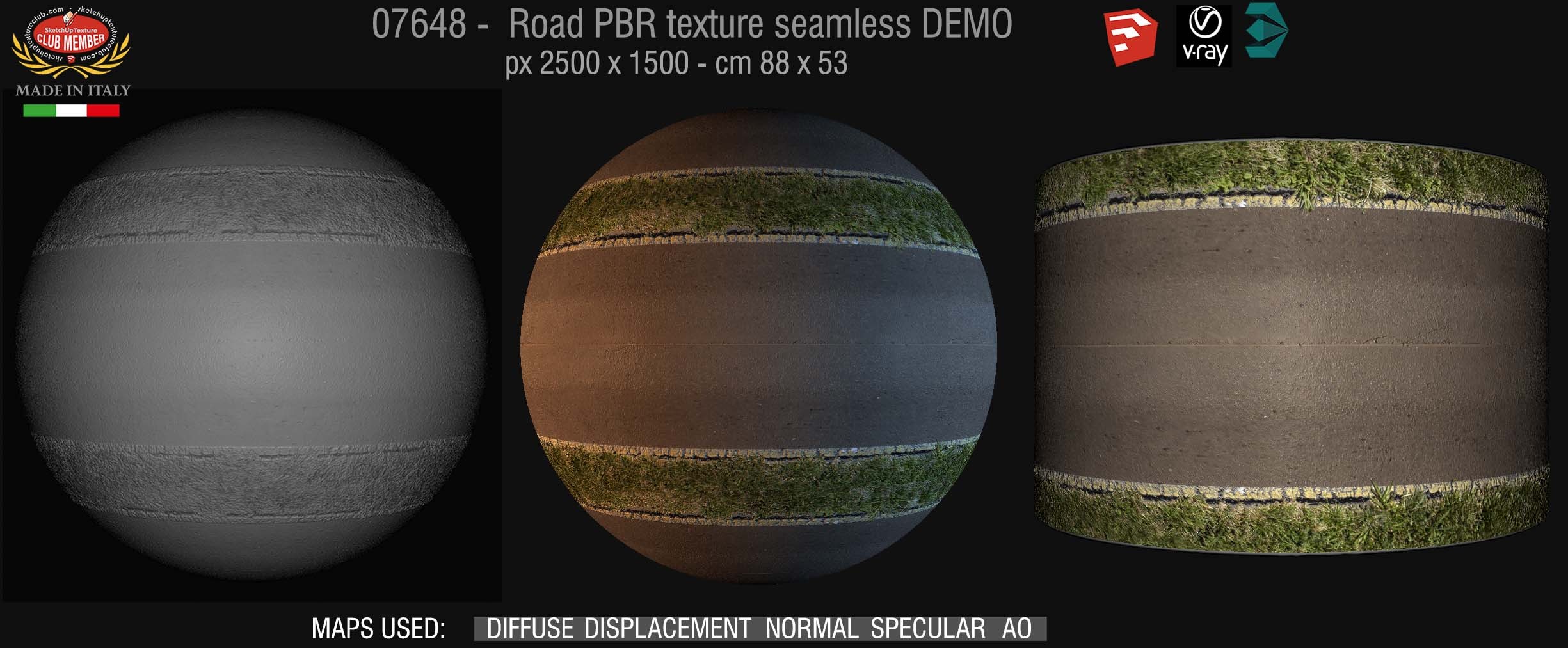 07648 road PBR texture seamless DEMO