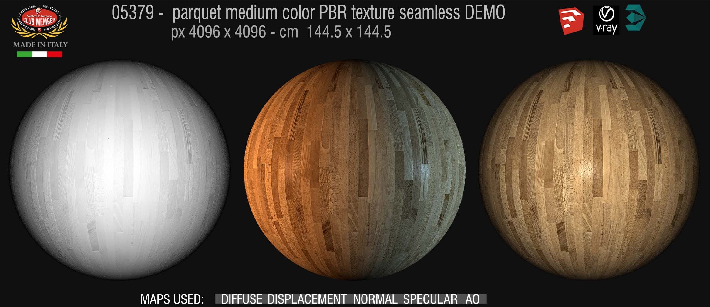 05379 parquet medium color PBR texture seamless DEMO