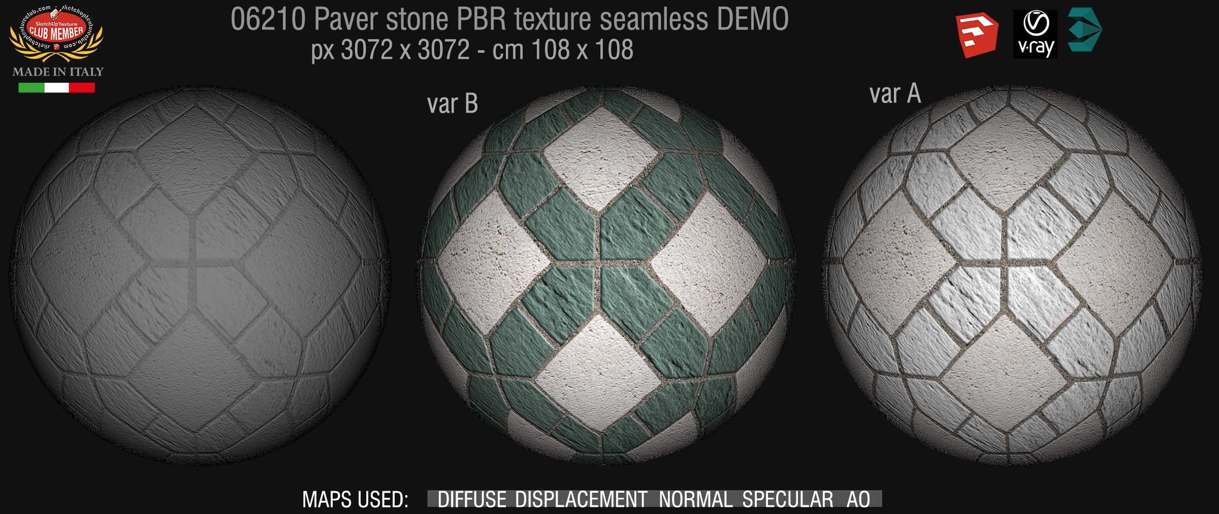 06210 paver stone PBR texture seamless DEMO