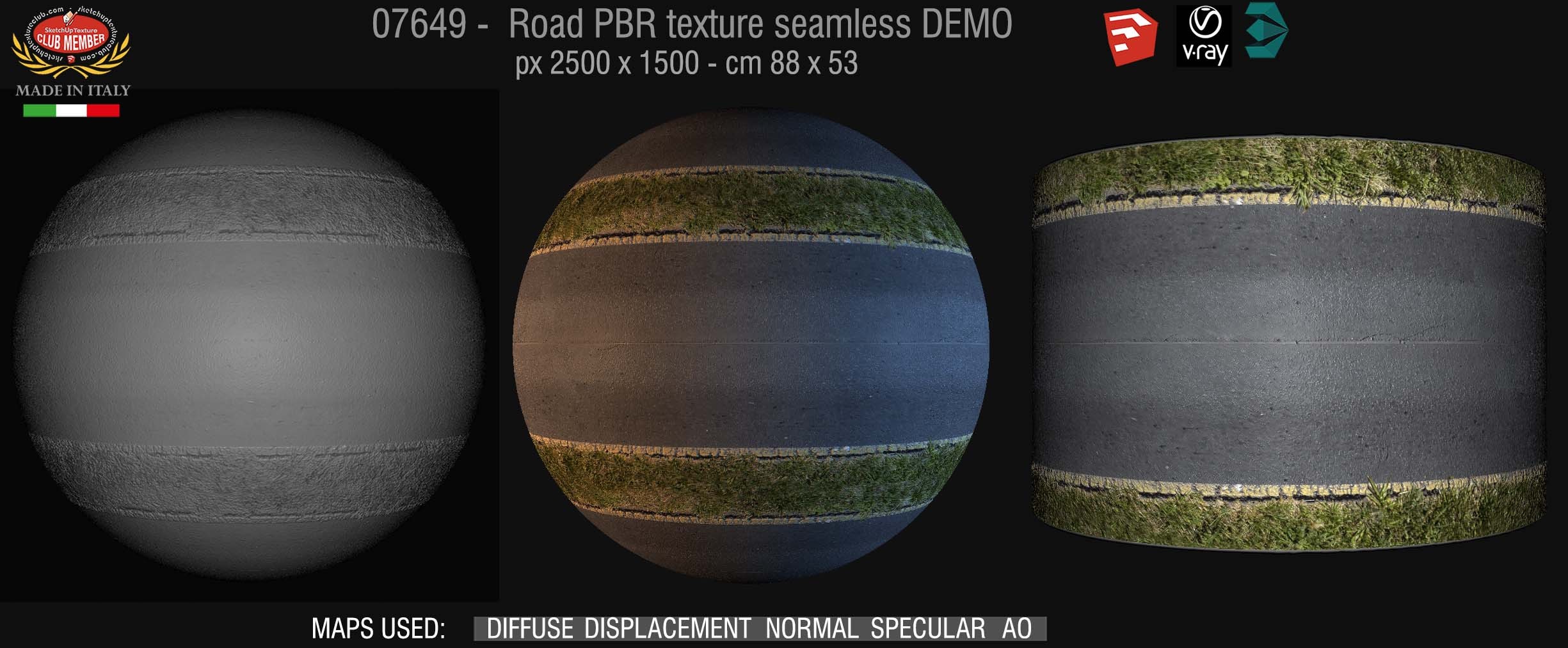 07649 road PBR texture seamless DEMO