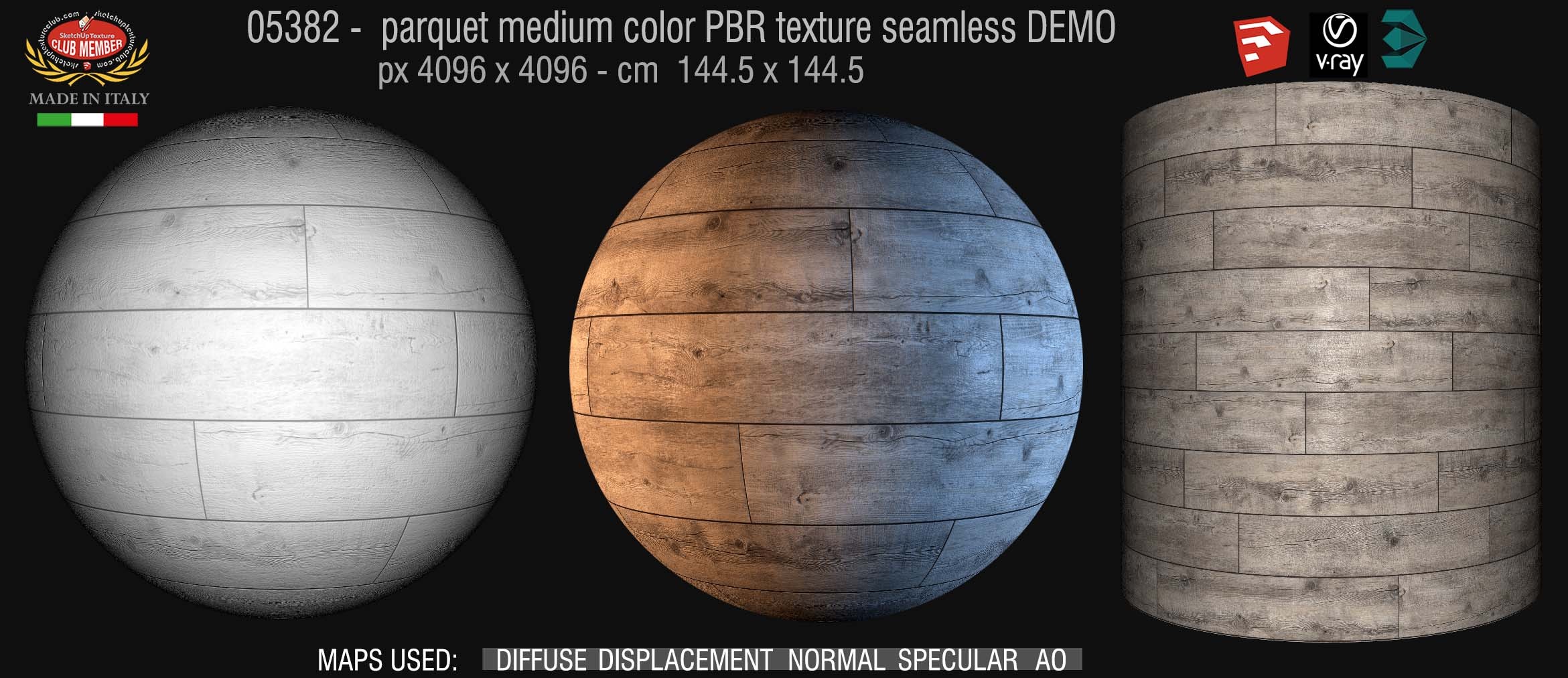 05382 parquet medium color PBR texture seamless DEMO