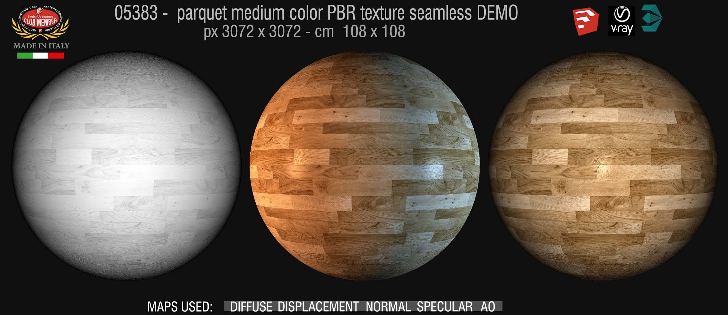 05383 parquet medium color PBR texture seamless DEMO