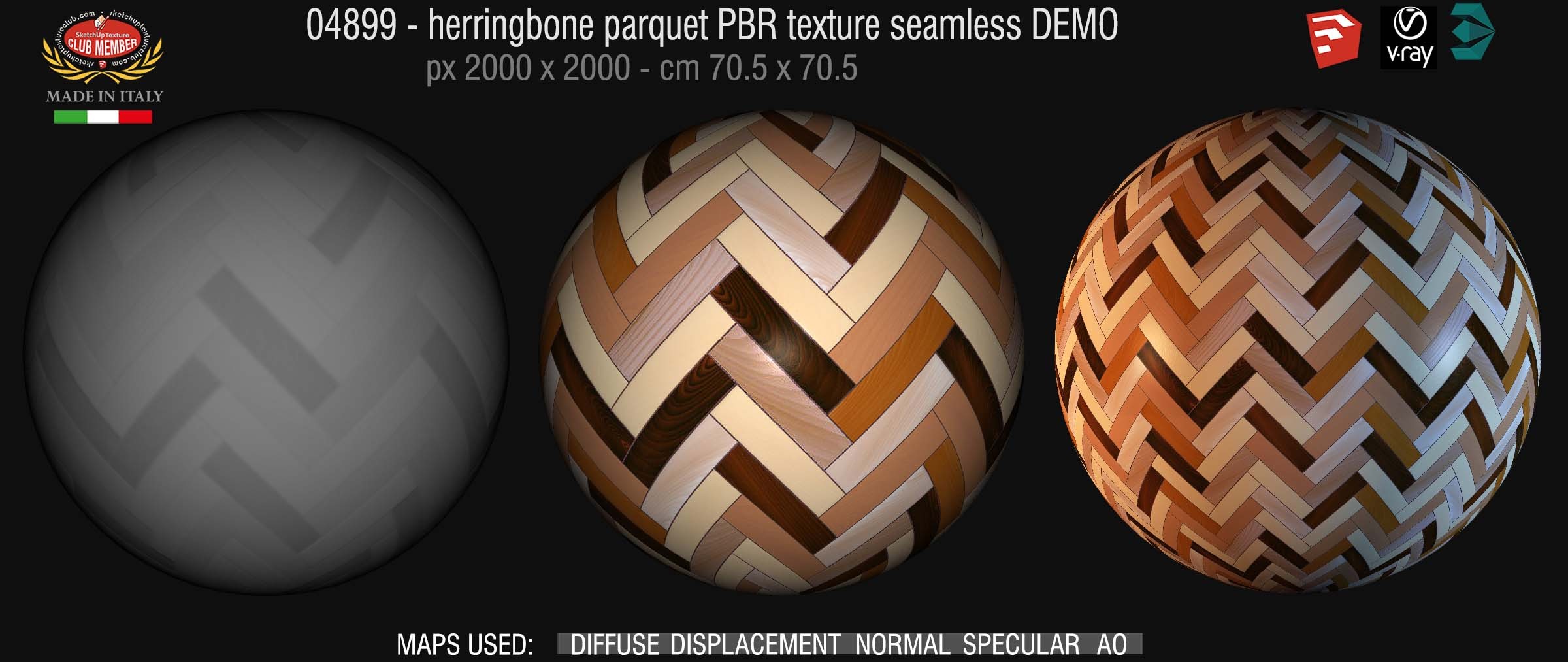 04899 herringbone parquet PBR texture seamless DEMO