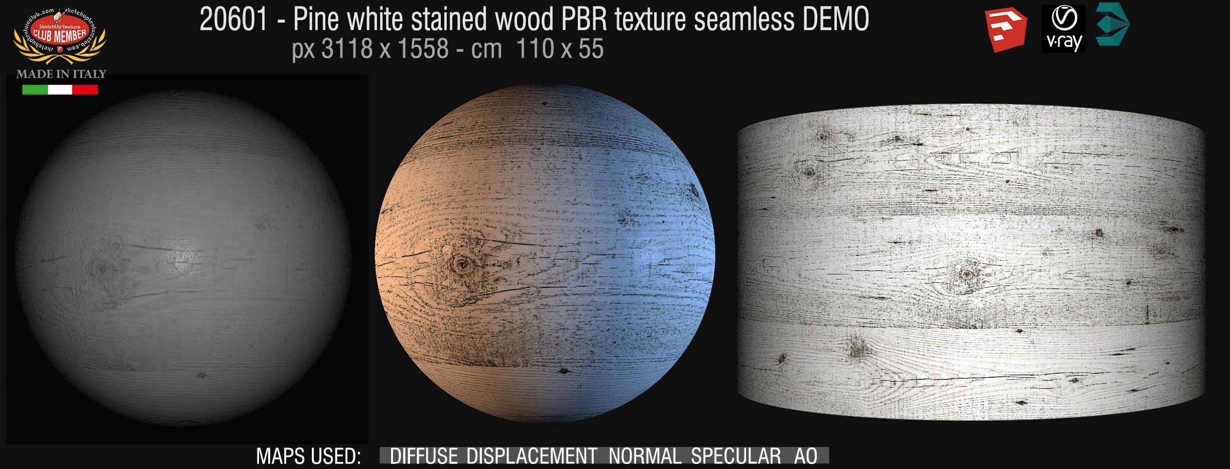20601 pine white stained PBR wood texture seamless DEMO