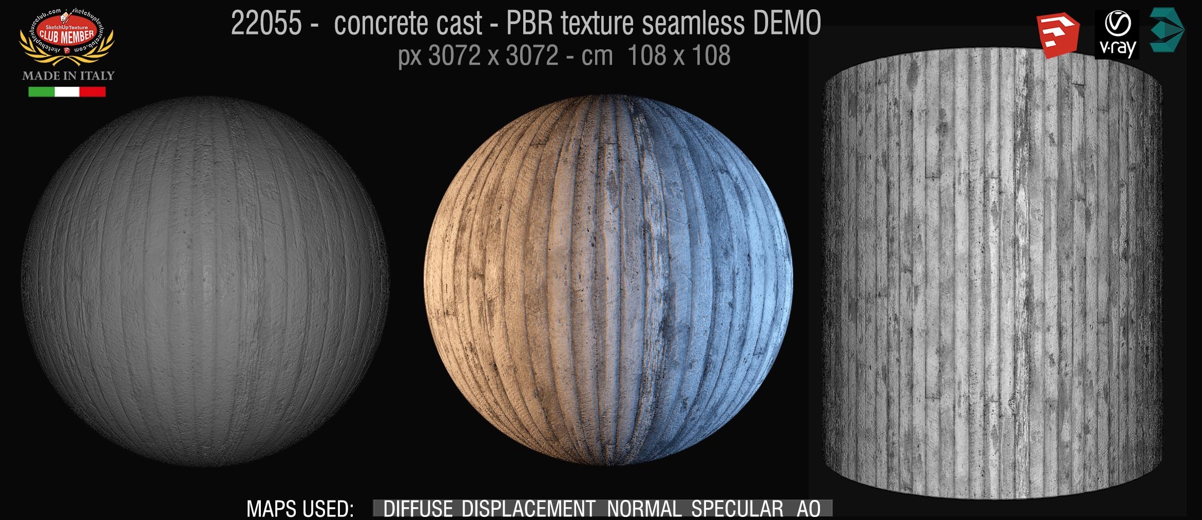 22055 concrete cast PBR texture seamless DEMO