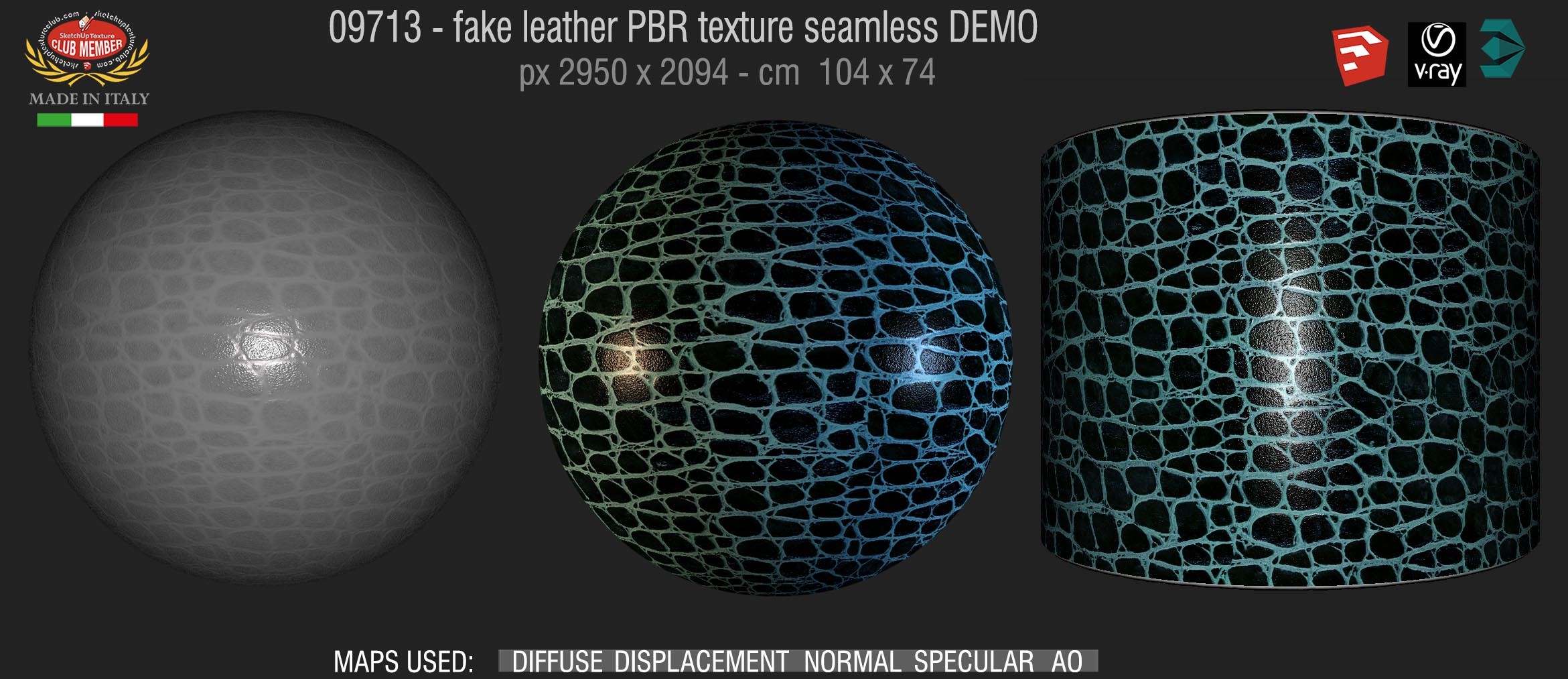 09713 fake leather PBR texture seamless DEMO