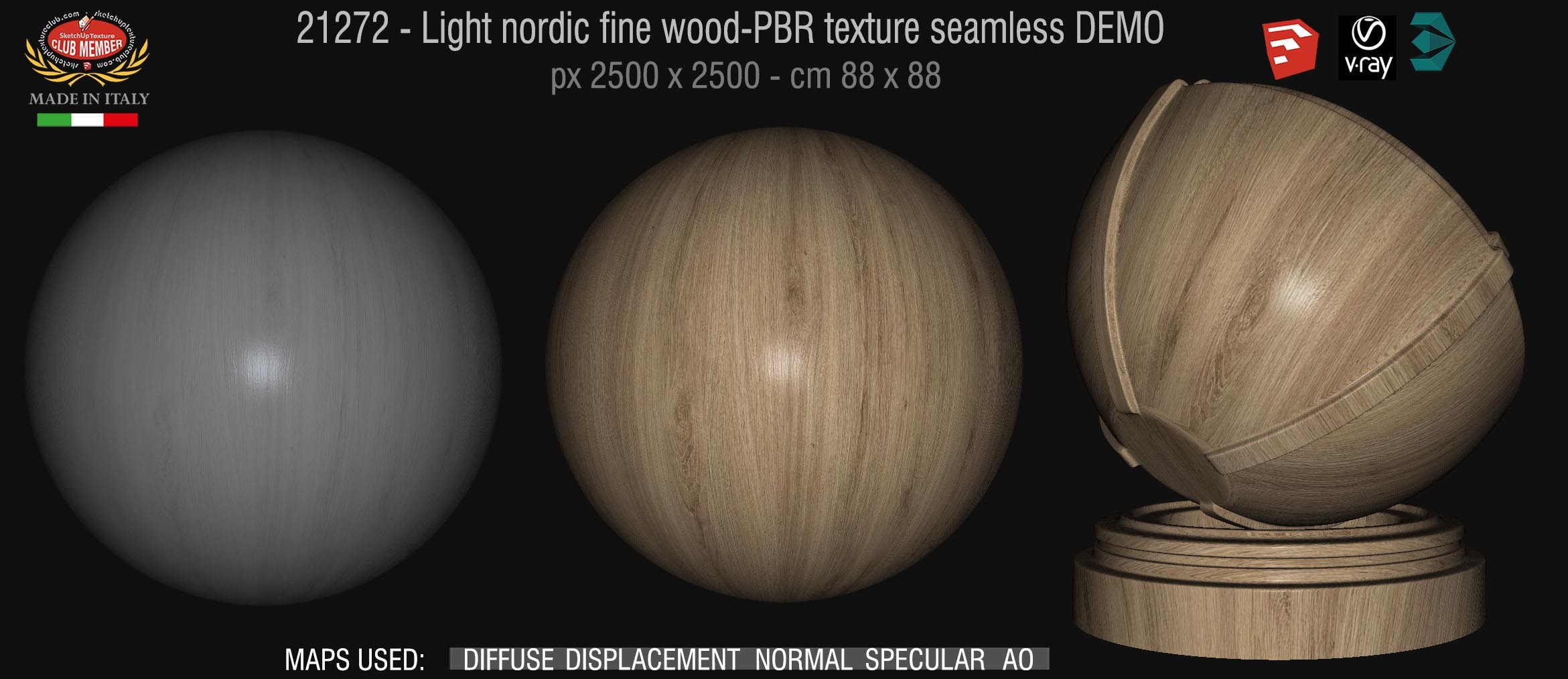 21272 Light wood nordic PBR texture DEMO