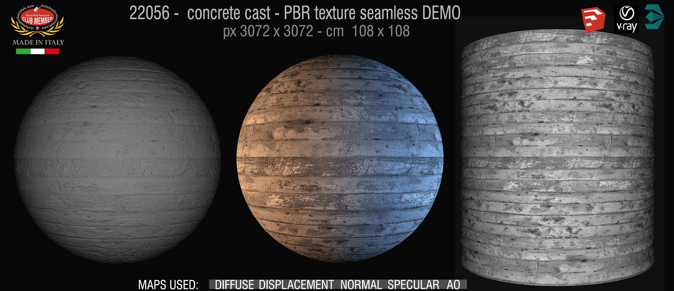 22056 concrete cast PBR texture seamless DEMO