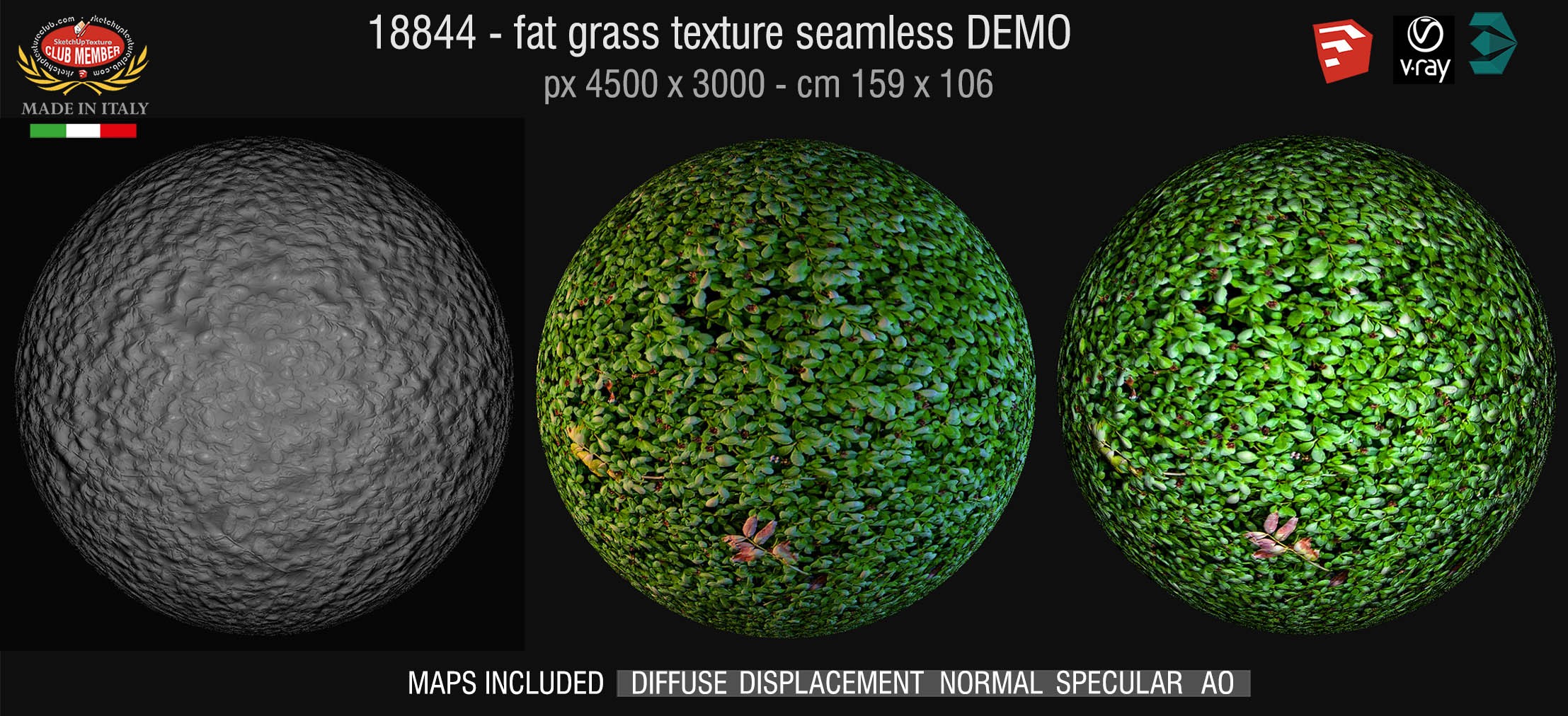 18844 HR Fat grass texture + maps DEMO