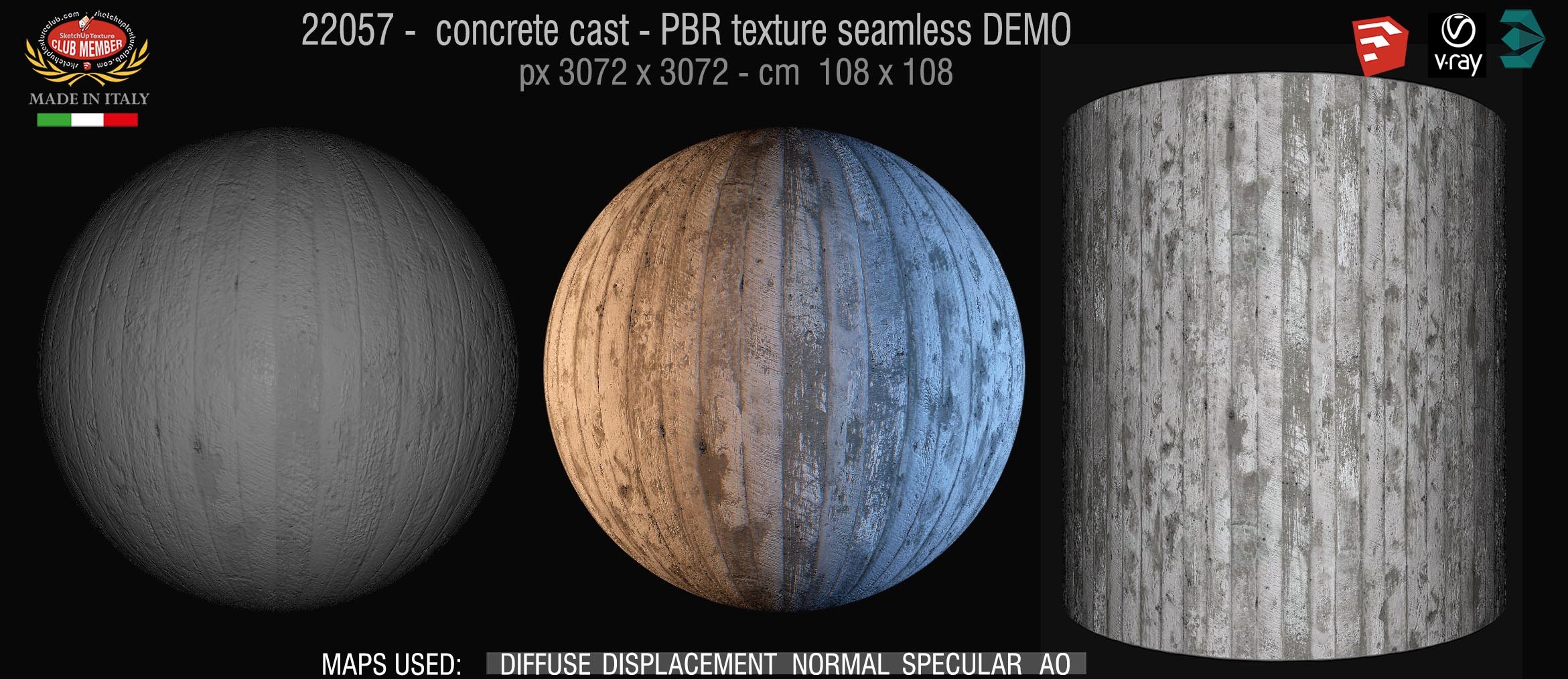 22057 concrete cast PBR texture seamless DEMO