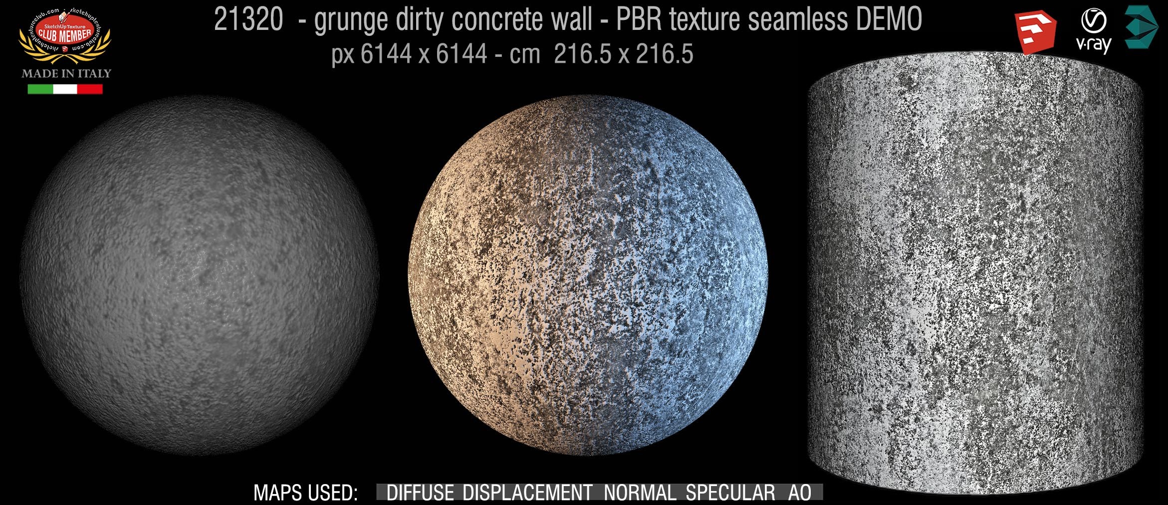 21320 grunge dirty concrete wall PBR texture seamless DEMO