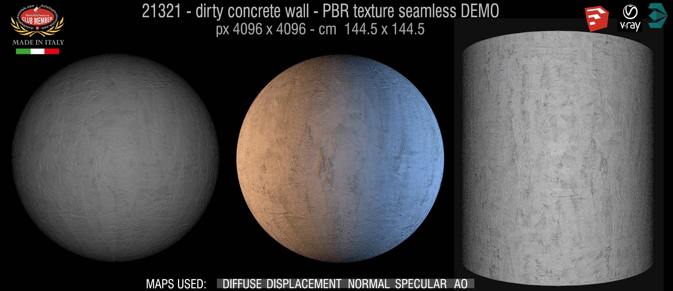 21231 dirty concrete wall PBR texture seamless DEMO