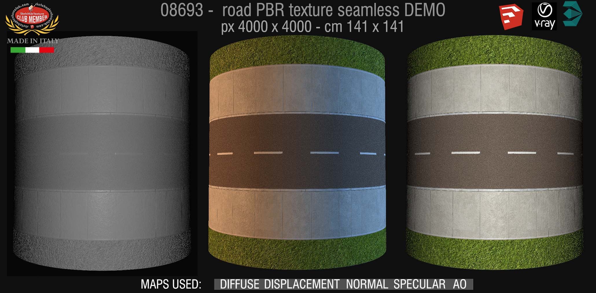 08693 road PBR texture seamless DEMO