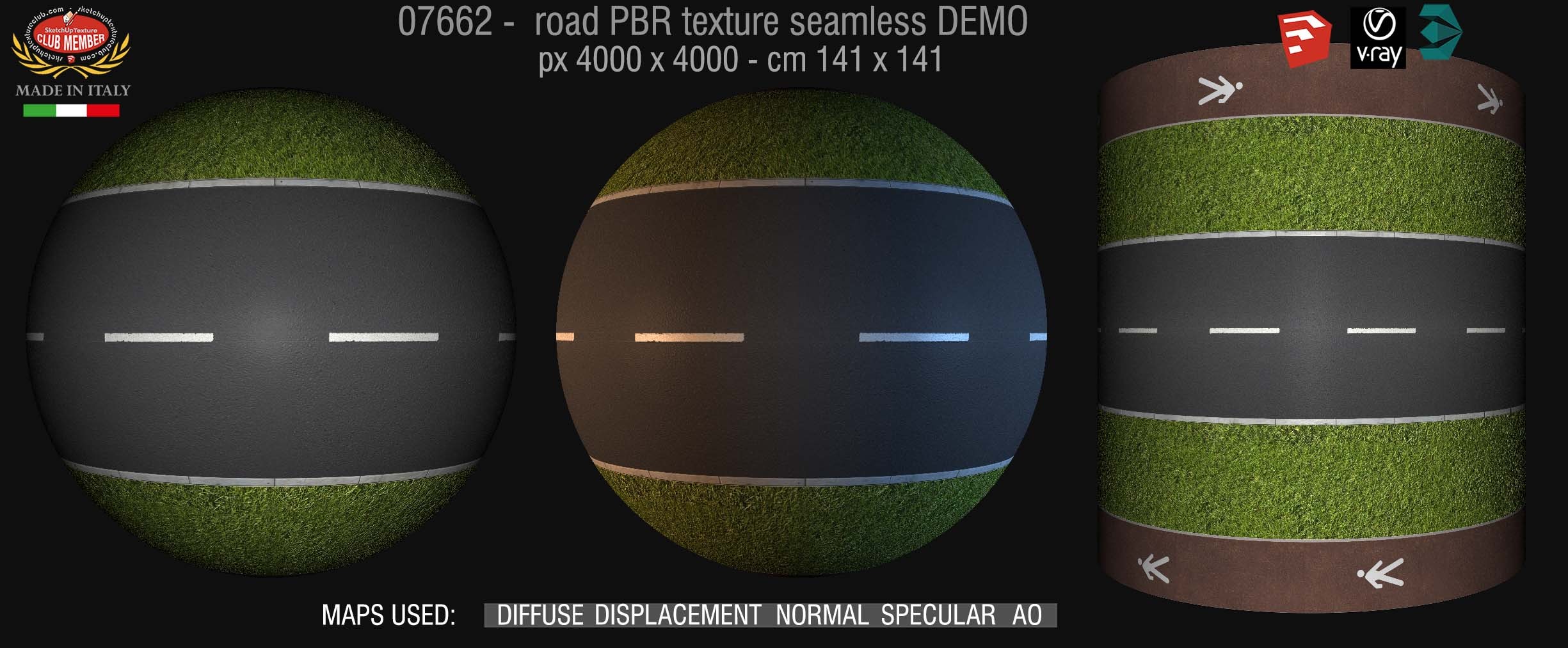 07662 Road texture PBR seamless DEMO