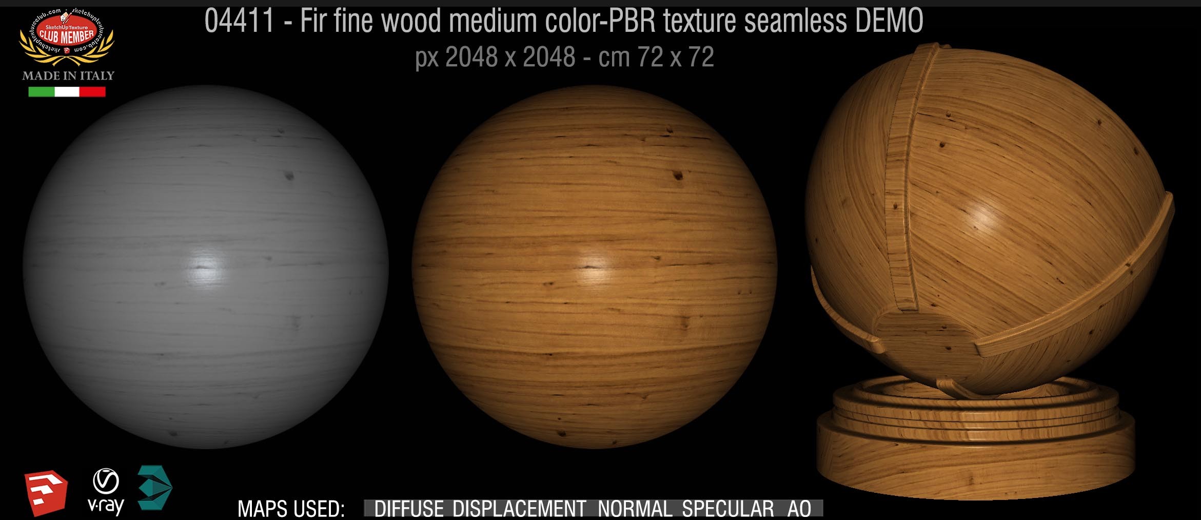 04411 Fir fine wood medium color-PBR texture seamless DEMO
