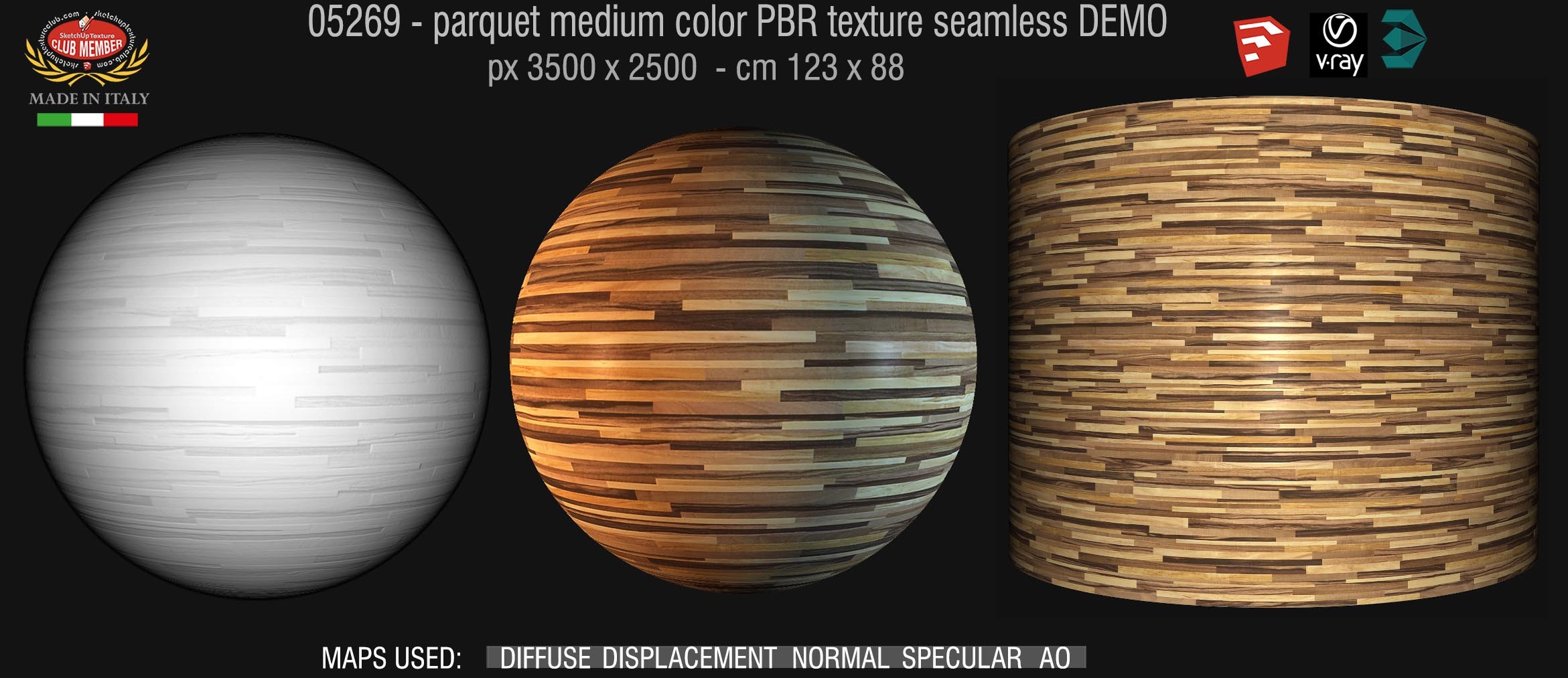 05269 parquet medium color PBR texture seamless DEMO