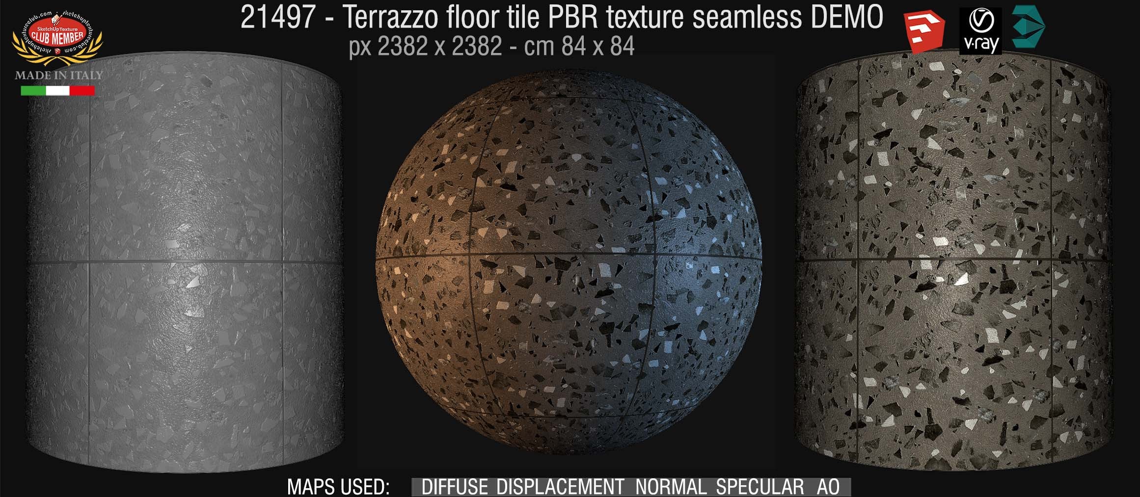 21497 terrazzo floor tile PBR texture seamless DEMO