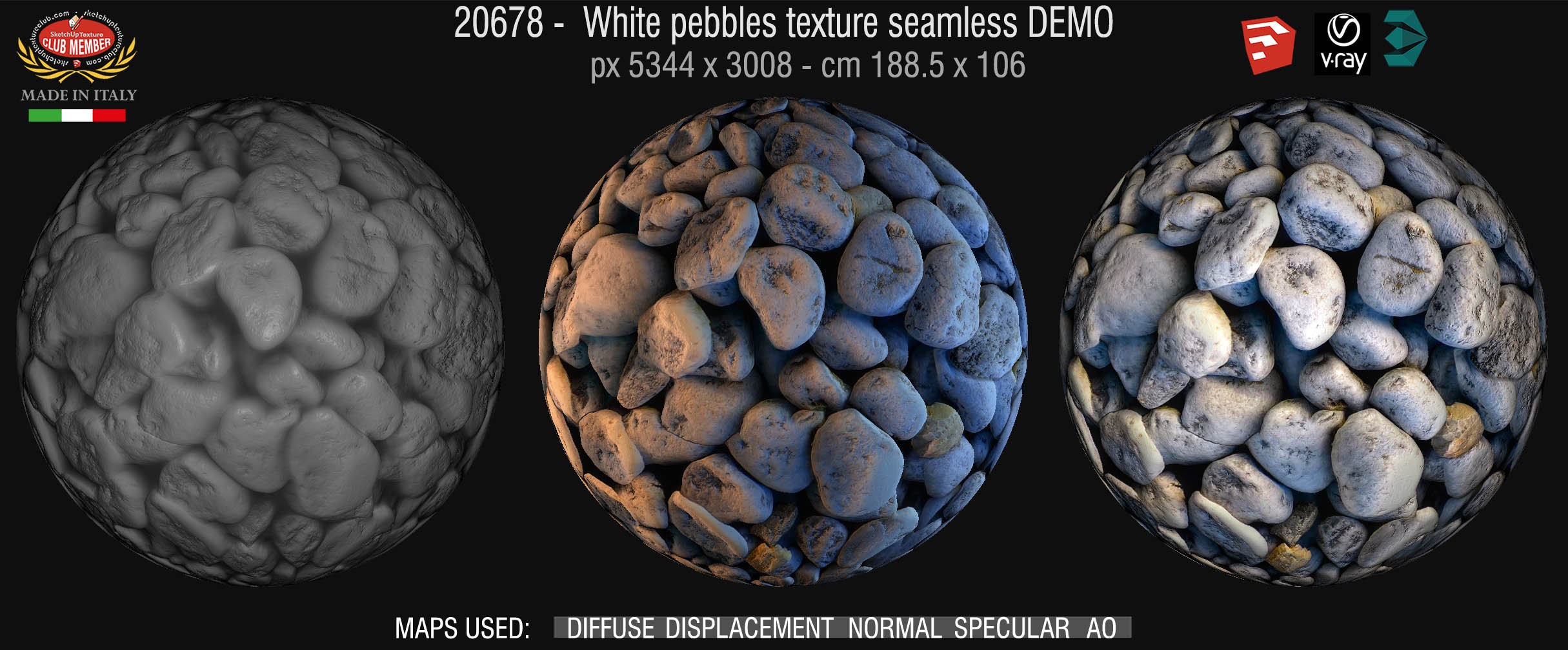 20678 White pebbles texture DEMO