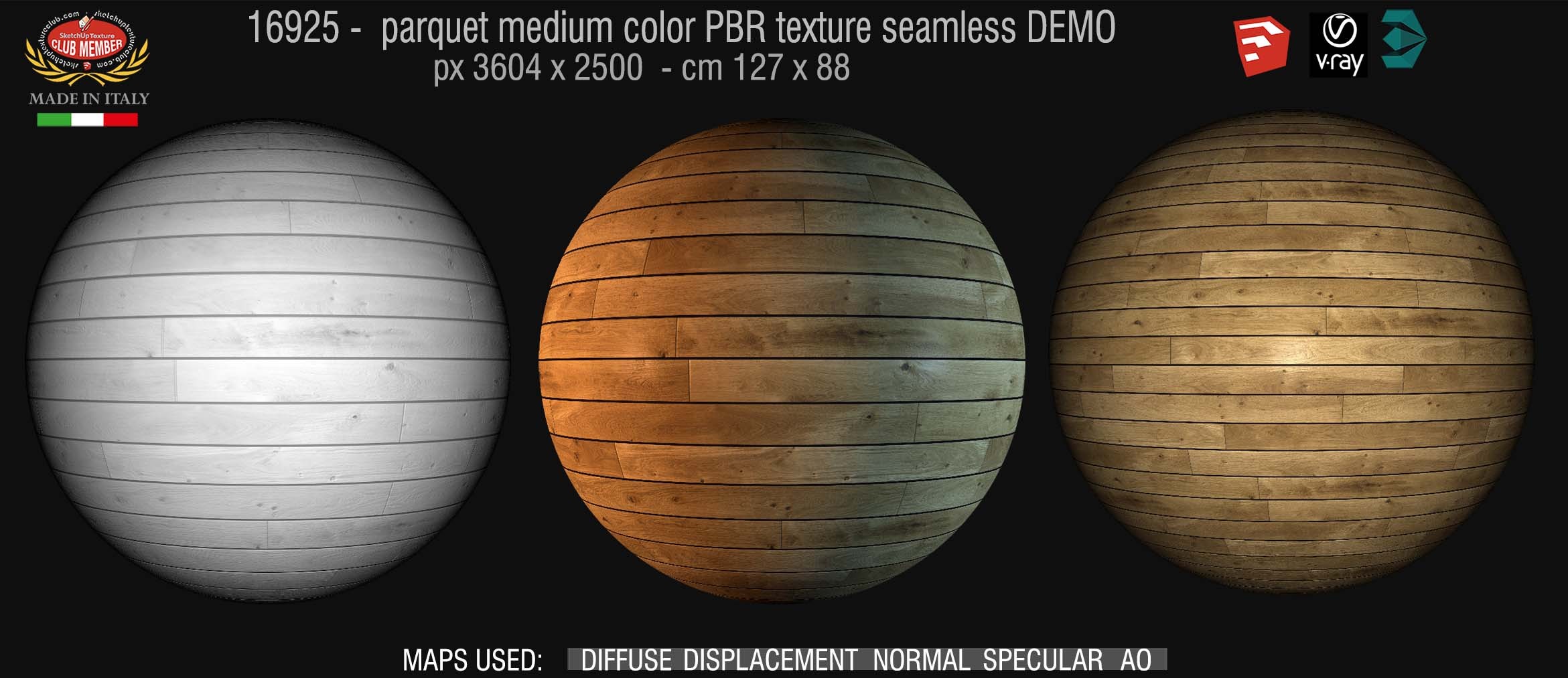 16925 parquet medium color PBR texture seamless DEMO