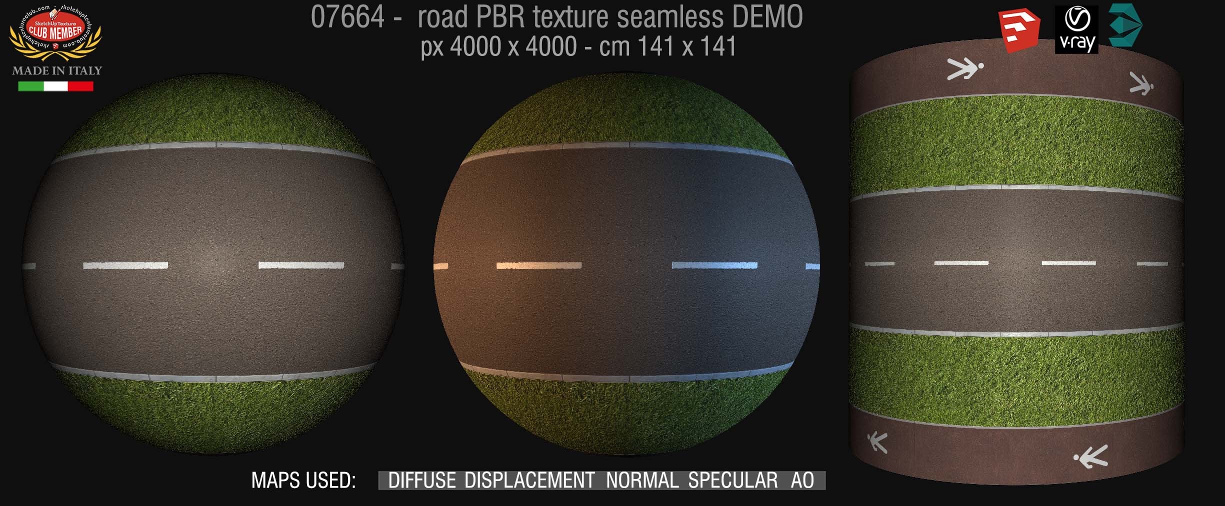 07664 Road PBR texture seamless DEMO