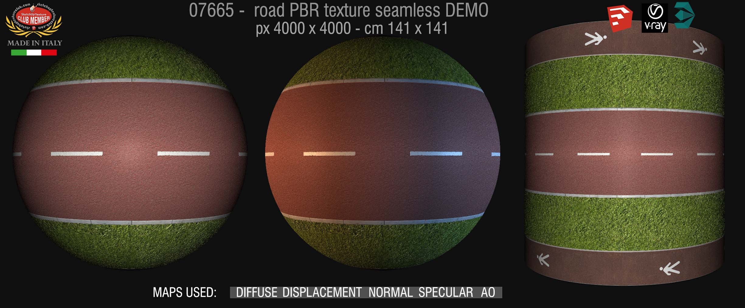 07665 Road PBR texture seamless DEMO