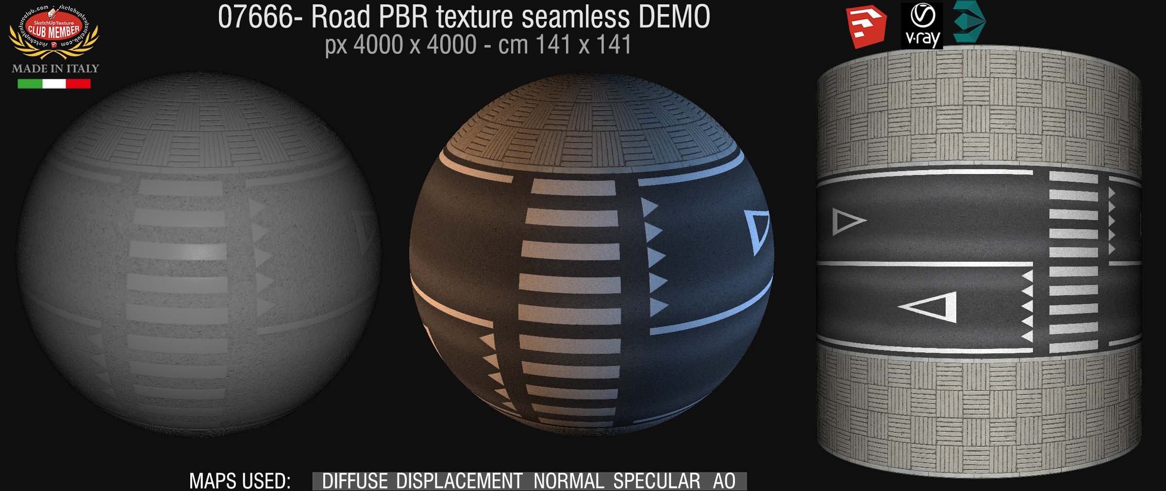 07666  Road PBR texture seamless DEMO