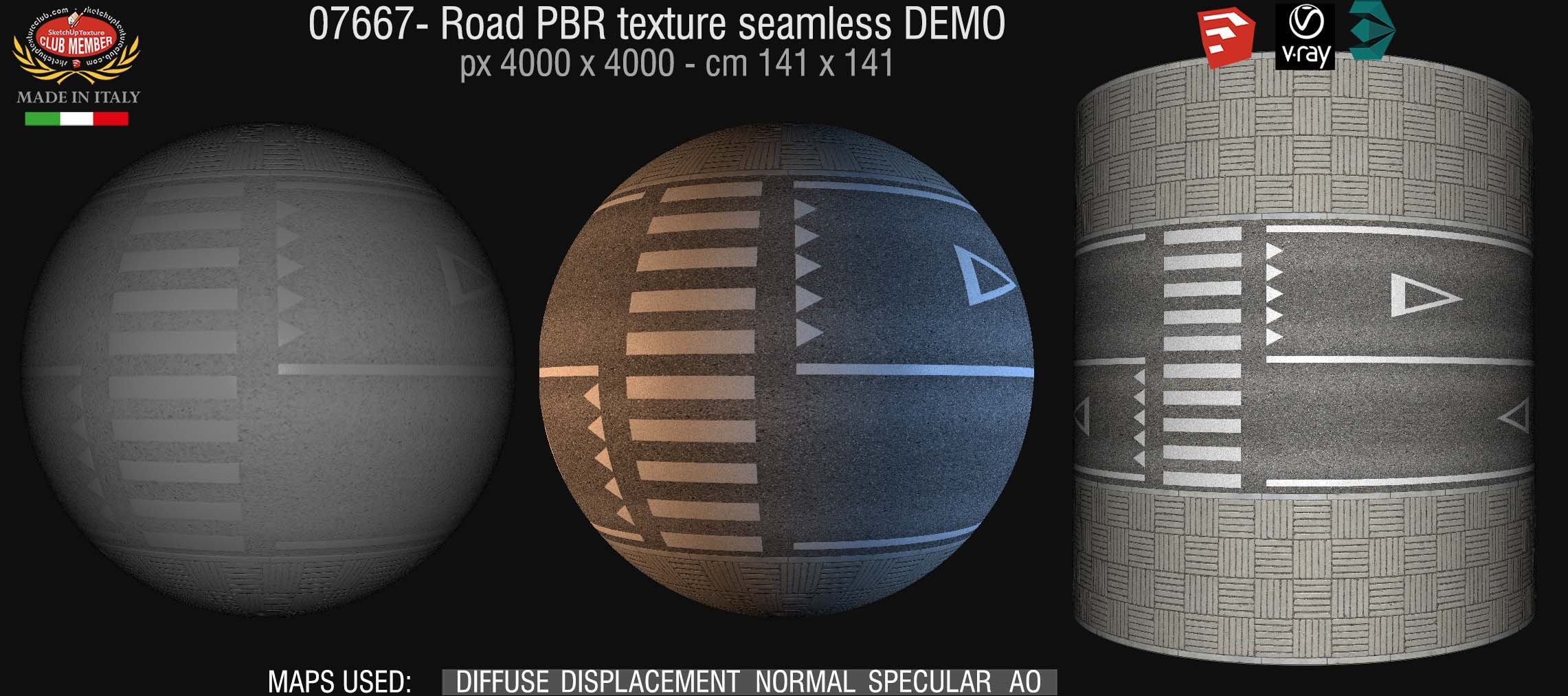 07667 Road PBR texture seamless DEMO