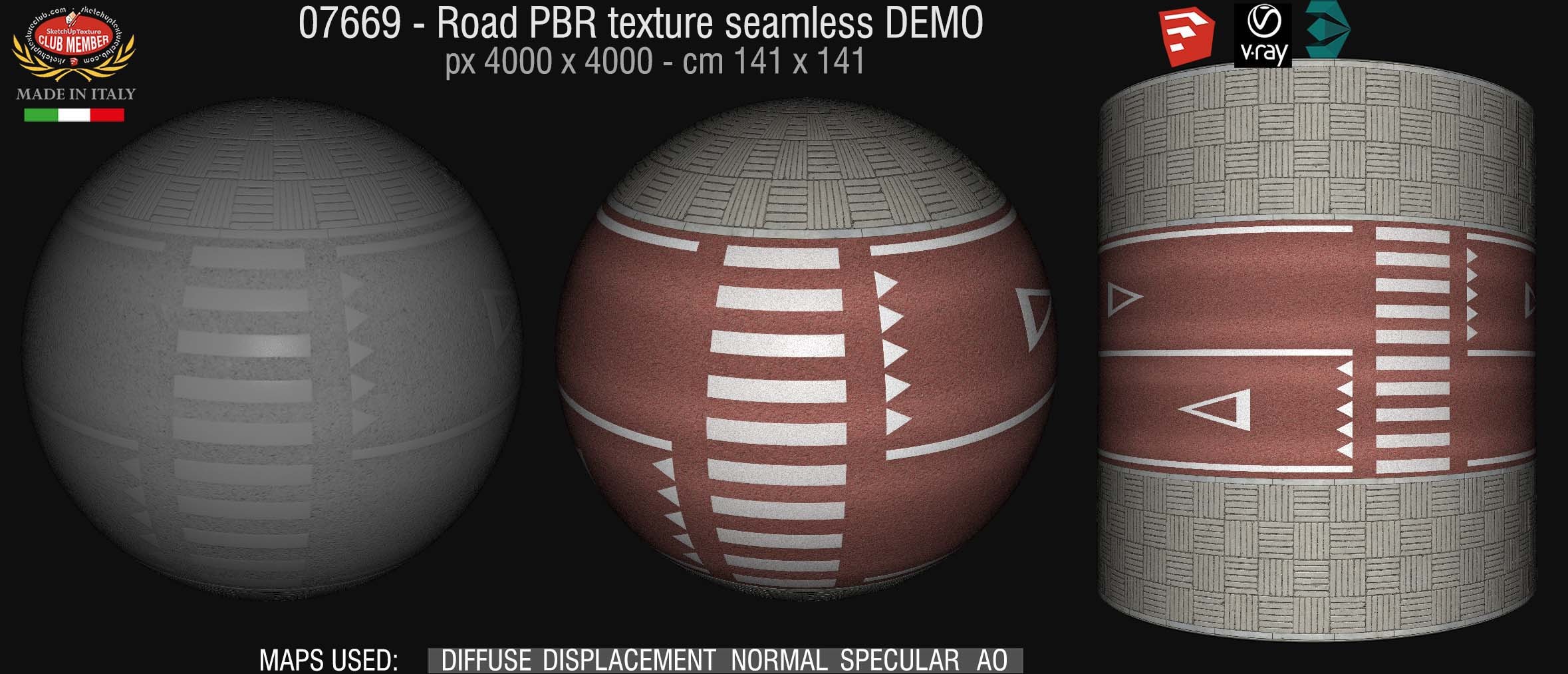 07669 Road PBR texture seamless DEMO